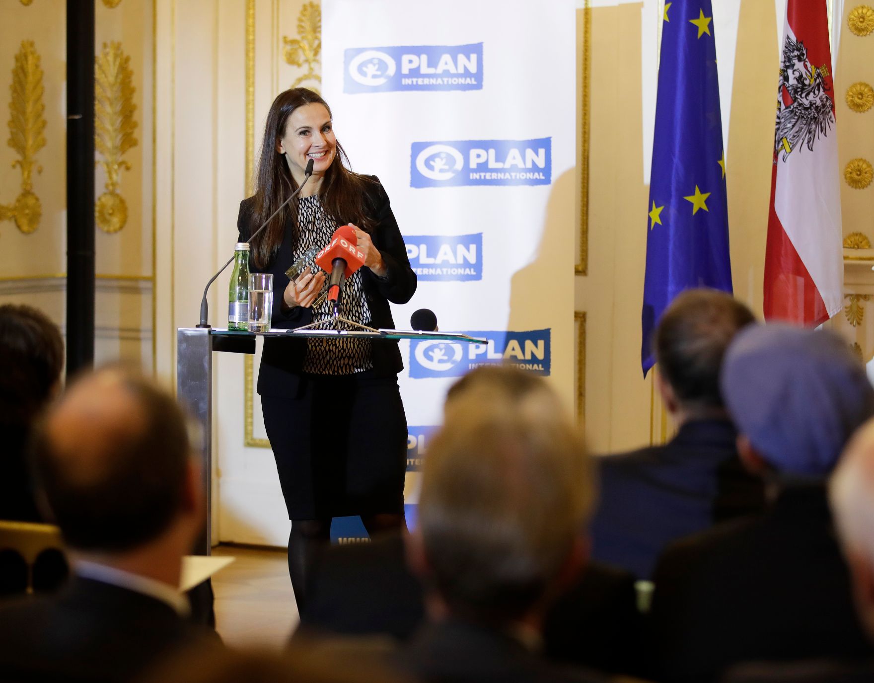 Am 19. September 2017 fand die Verleihung des Plan Medienpreis f&uuml;r Kinderrechte im Bundeskanzleramt statt. Im Bild die Preistr&auml;gerin Ursula Hofmeister.