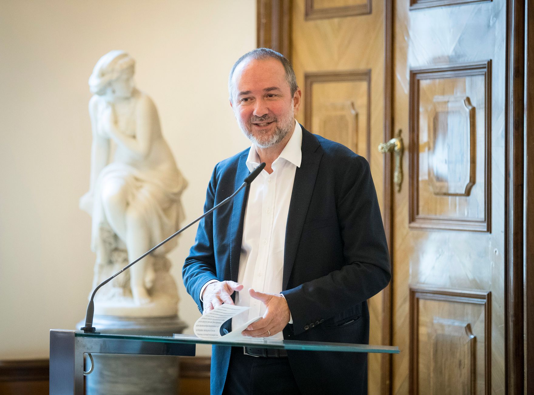 Am 4. Oktober 2017 lud Kunst- und Kulturminister Thomas Drozda (im Bild) zu einem OPEN:SPACE Fr&uuml;hst&uuml;ck ein.