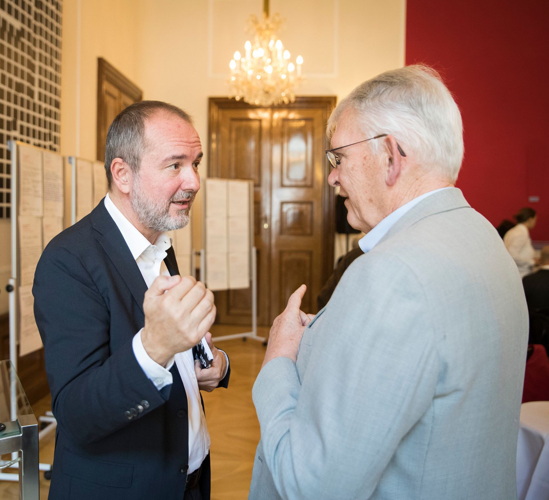 Am 4. Oktober 2017 lud Kunst- und Kulturminister Thomas Drozda (l.) zu einem OPEN:SPACE Fr&uuml;hst&uuml;ck ein.