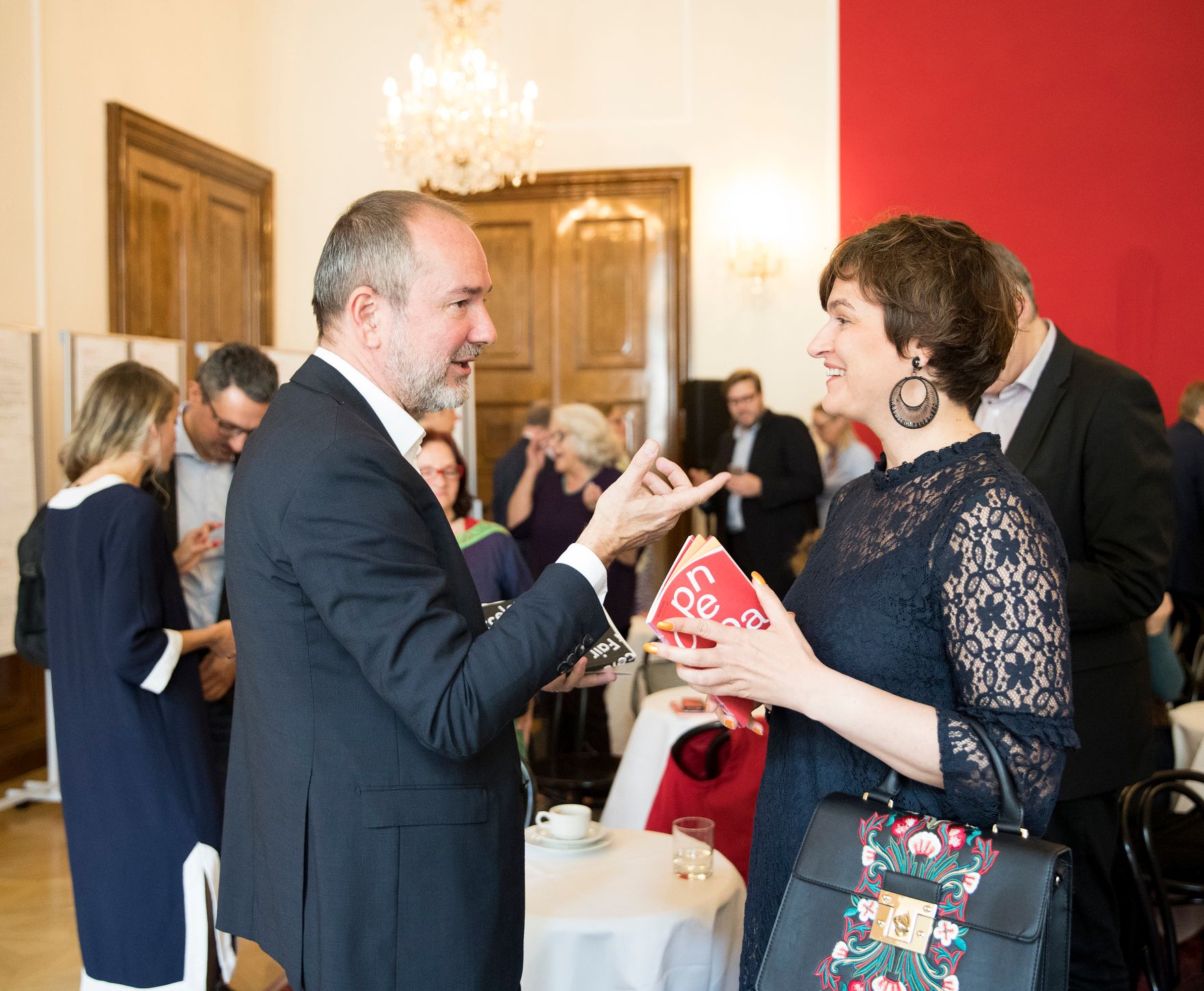 Am 4. Oktober 2017 lud Kunst- und Kulturminister Thomas Drozda (l.) zu einem OPEN:SPACE Fr&uuml;hst&uuml;ck ein.