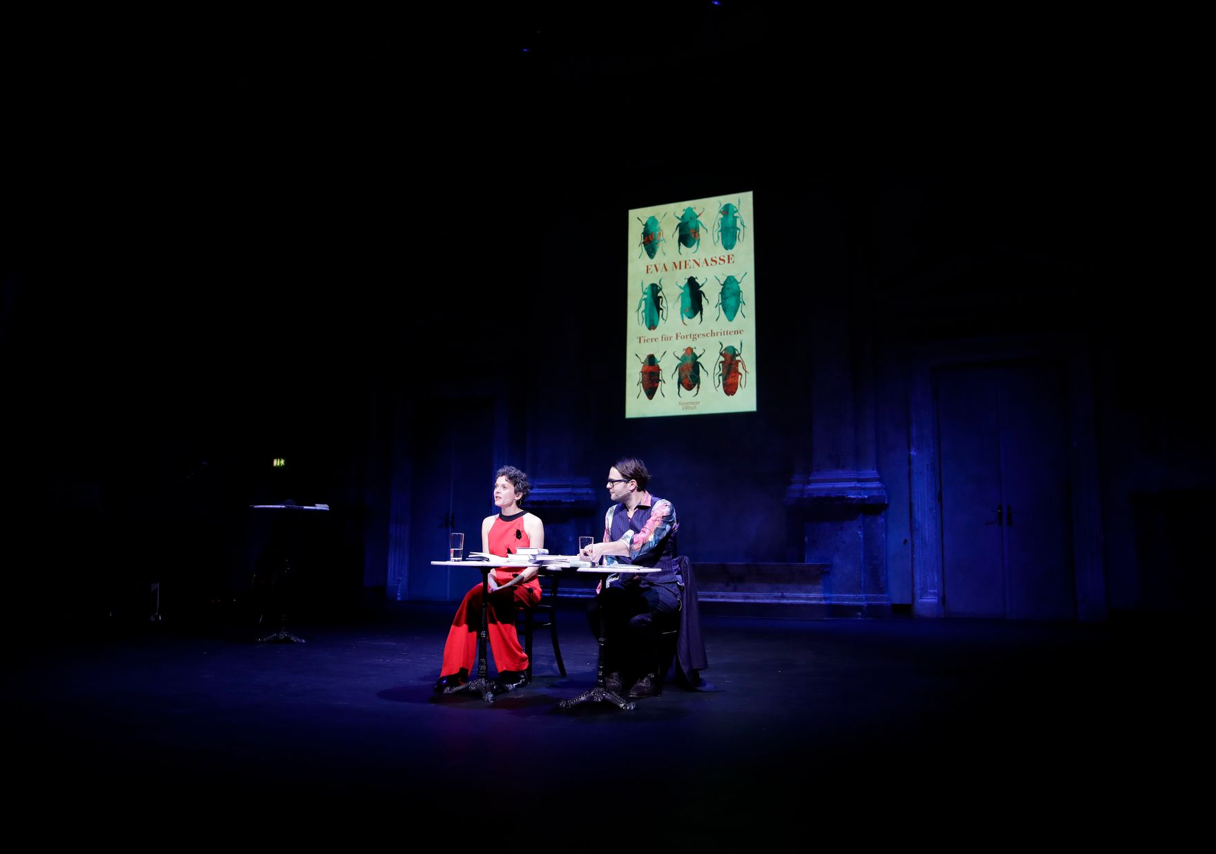 Am 7. November 2017 verlieh Kunst- und Kulturminister Thomas Drozda den &quot;&Ouml;sterreichischen Buchpreis 2017&quot;. Im Bild die Moderatoren Dorothee Hartinger (l.) und Philipp Hau&szlig; (r.).