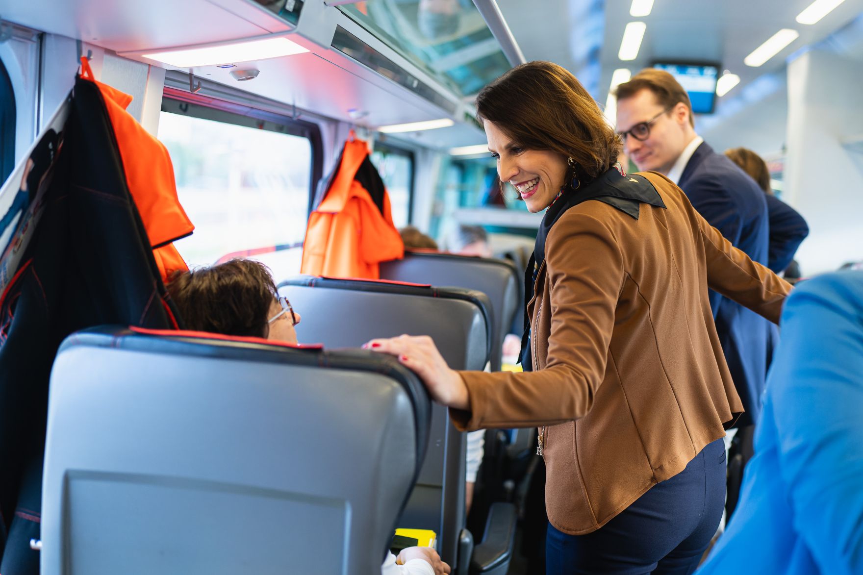 Am 24. M&auml;rz 2023 reiste Bundesministerin Karoline Edtstadler (im Bild) anl&auml;sslich eines Besuchs der Koralmbahnbaustelle in die Steiermark.