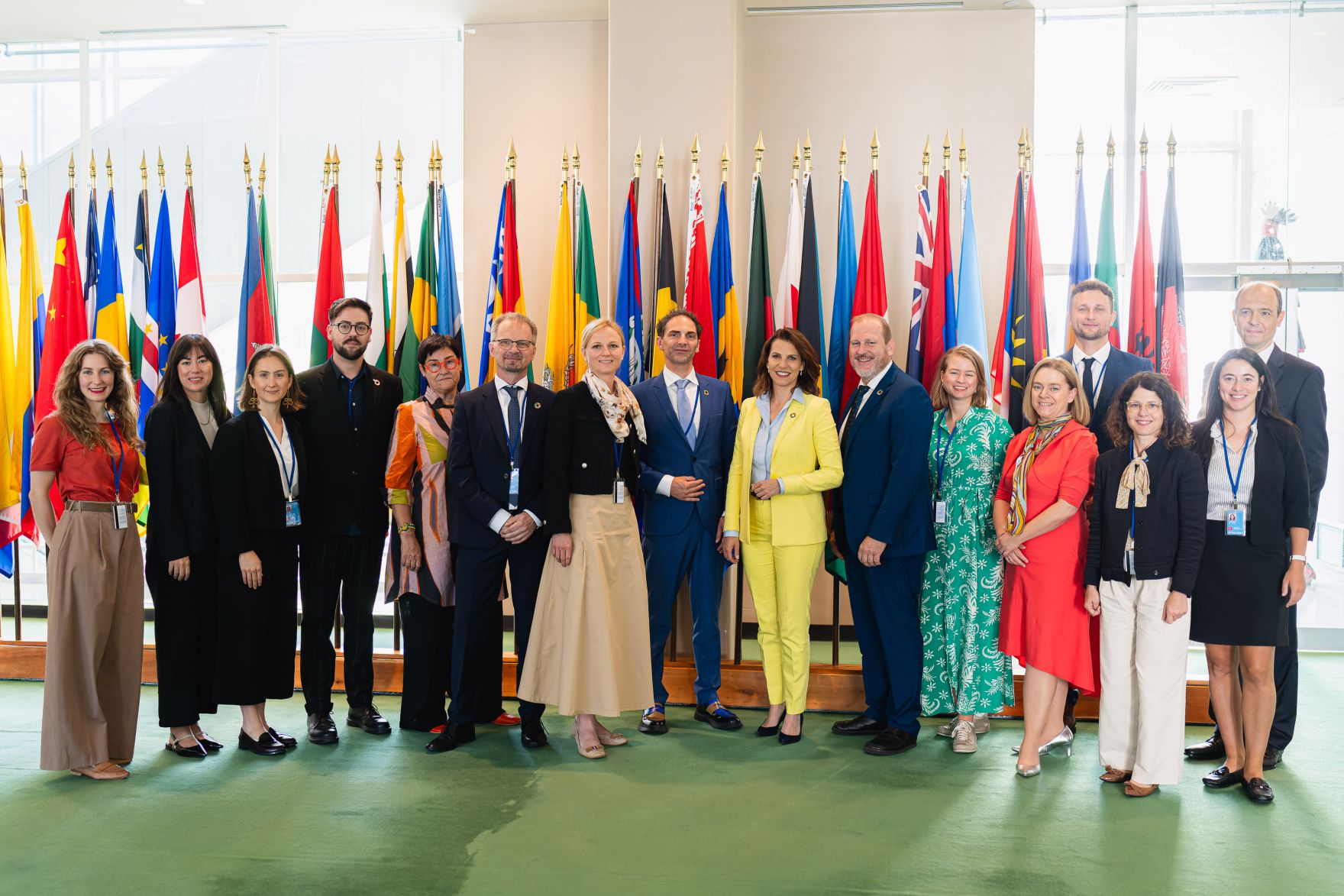 Am 16. Juli 2024 reiste Bundesministerin Karoline Edtstadler zu einem mehrt&auml;gigen Arbeitsbesuch nach New York. Im Bild nach der Rede beim hochrangigen politischen Forum zu nachhaltiger Entwicklung.