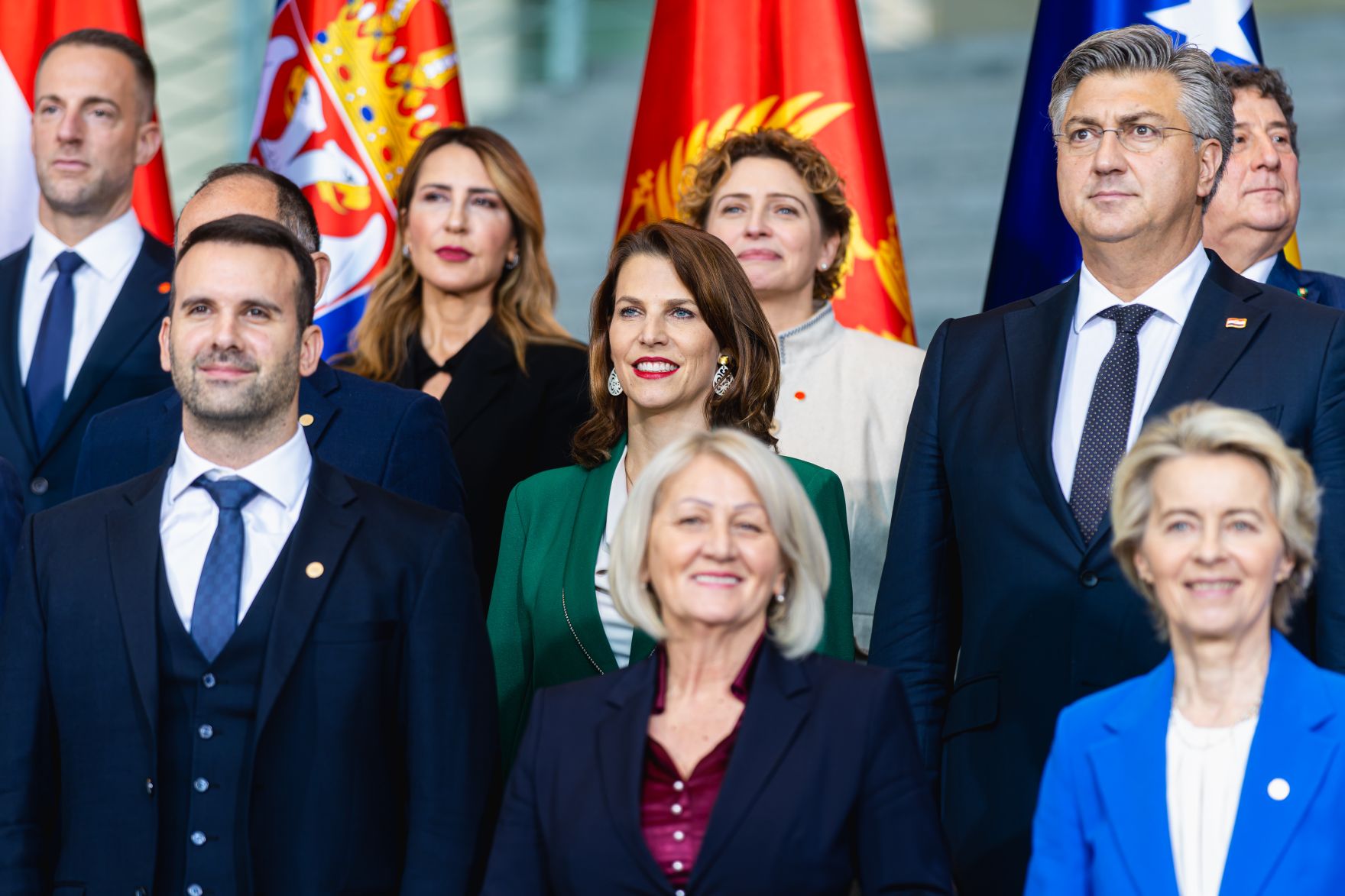Am 14. Oktober 2024 nahm Bundesministerin Karoline Edtstadler (m.) am Westbalkan-Gipfel in Berlin teil.