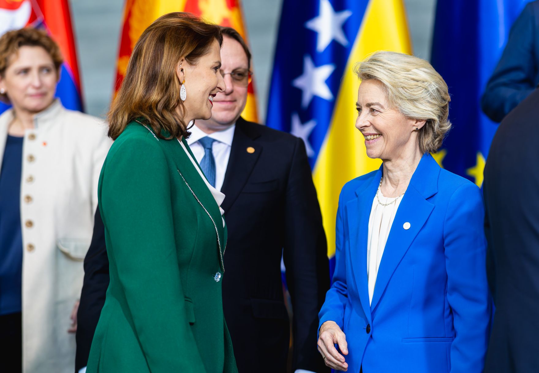 Am 14. Oktober 2024 nahm Bundesministerin Karoline Edtstadler (m.l.) am Westbalkan-Gipfel in Berlin teil.