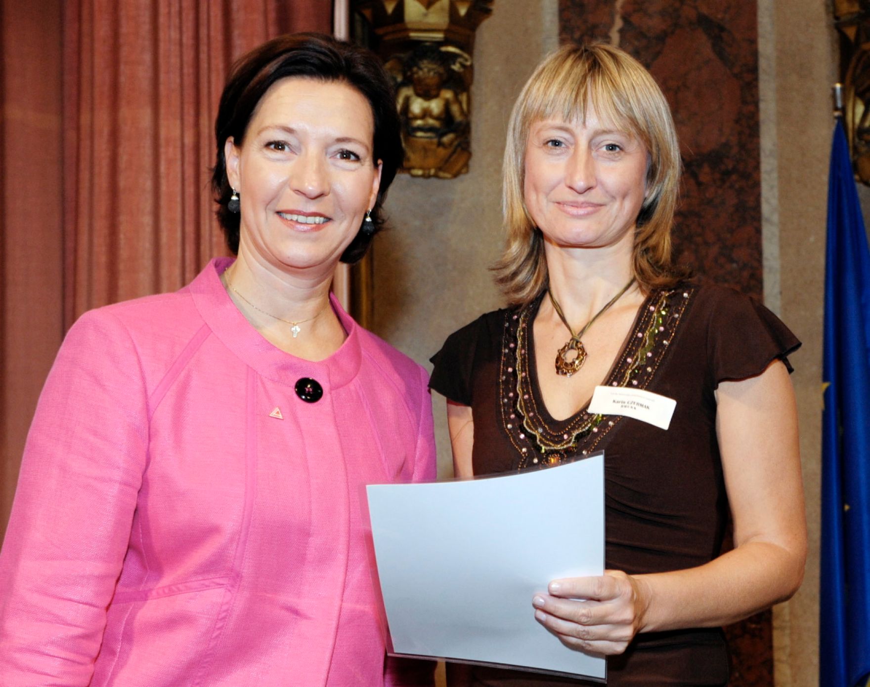 Bundesministerin f&uuml;r Frauenangelegenheiten und &Ouml;ffentlichen Dienst, Gabriele Heinisch-Hosek beim 1. LehrlingausbildnerInnentag des Bundes.