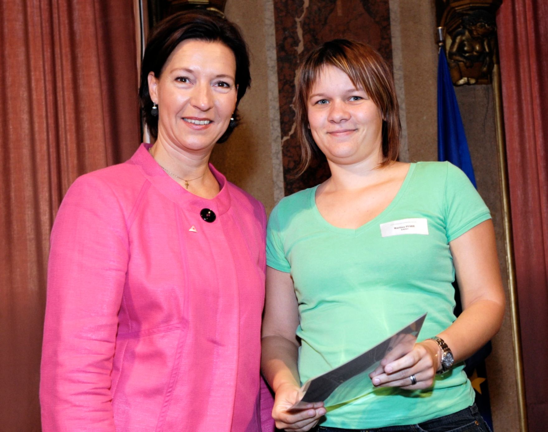 Bundesministerin f&uuml;r Frauenangelegenheiten und &Ouml;ffentlichen Dienst, Gabriele Heinisch-Hosek beim 1. LehrlingausbildnerInnentag des Bundes.