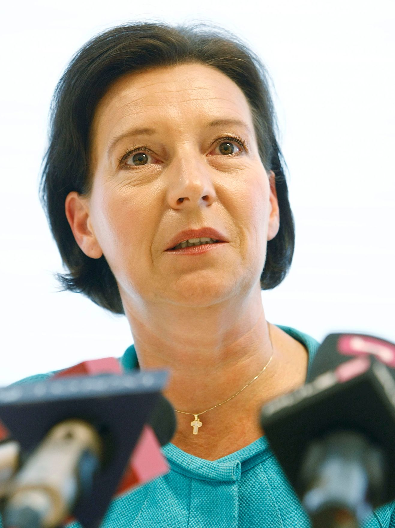 Bundesministerin f&uuml;r Frauenangelegenheiten und &Ouml;ffentlichen Dienst Gabriele Heinisch-Hosek bei der Pressekonferenz zum Thema &quot;Finanzierung der Kinderbetreuung fortsetzen - konkrete Vorschl&auml;ge zur Umsetzung&quot;.