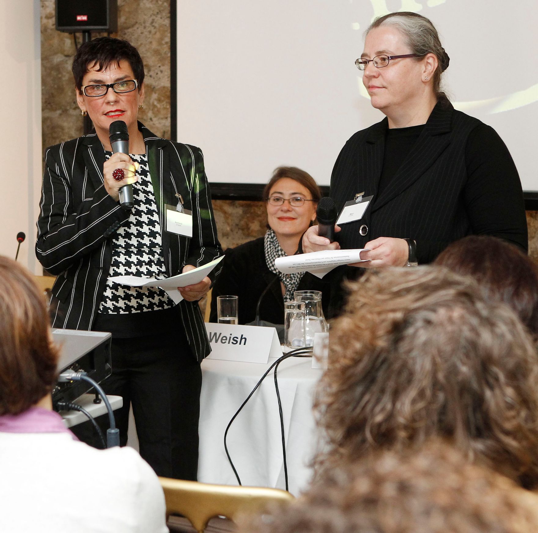 Am 23. September 2010 er&ouml;ffnete Frauenministerin Gabriele Heinisch-Hosek die Podiumsdiskussion &quot;Frauen-Arbeit-Film&quot; im Palais Porcia.