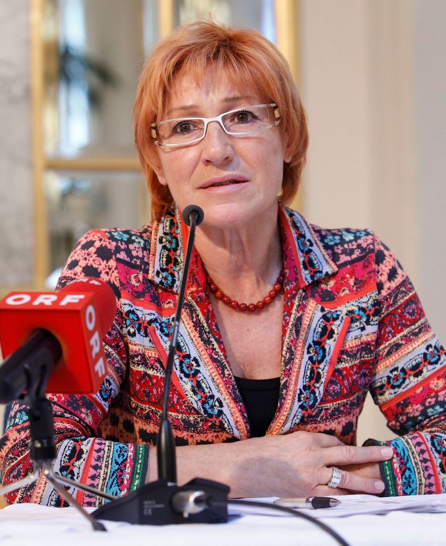 Am 18. Oktober 2011 Frauenministerin Gabriele Heinisch-Hosek bei der Pressekonferenz des Vereins &quot;100% Sport&quot;.