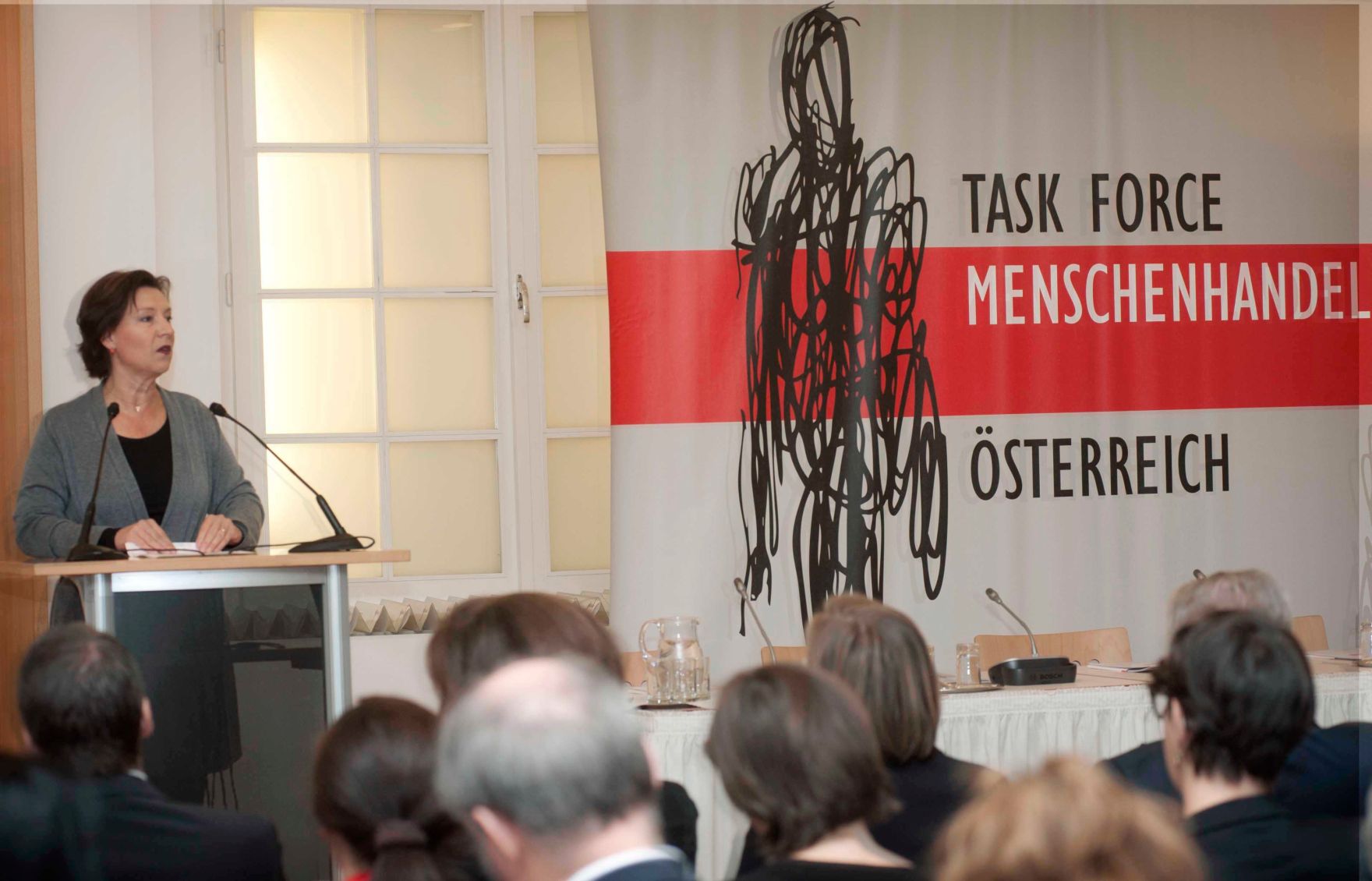 17. Oktober 2011 Bundesministerin Gabriele Heinisch-Hosek bei der Veranstaltung &quot;Gemeinsam gegen Menschenhandel&quot;.
