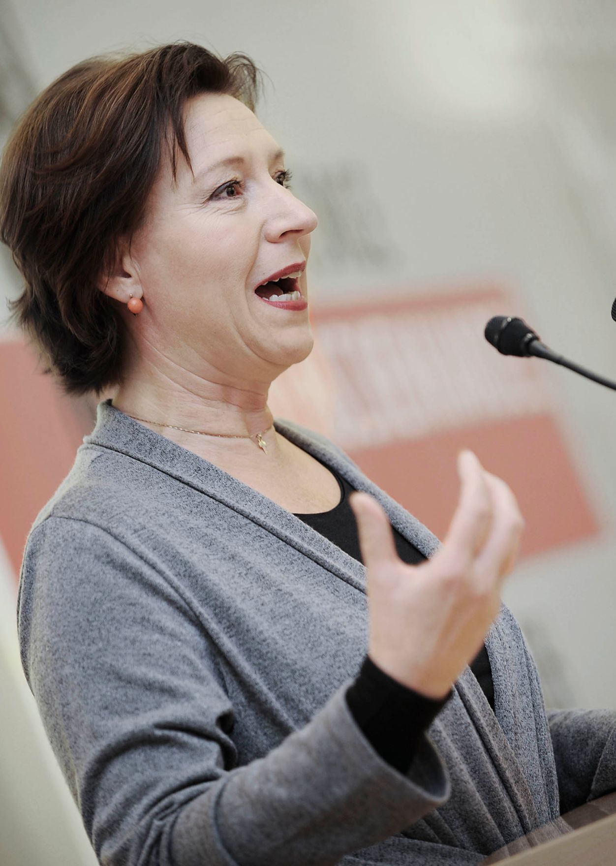 17. Oktober 2011 Bundesministerin Gabriele Heinisch-Hosek bei der Veranstaltung &quot;Gemeinsam gegen Menschenhandel&quot;.