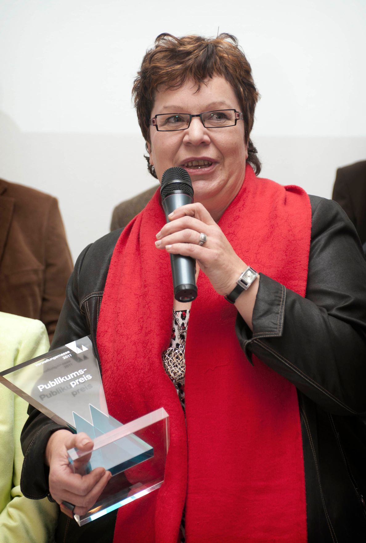 Eine der Gewinnerinnen des Publikumspreises der 1. Verwaltungsmesse.