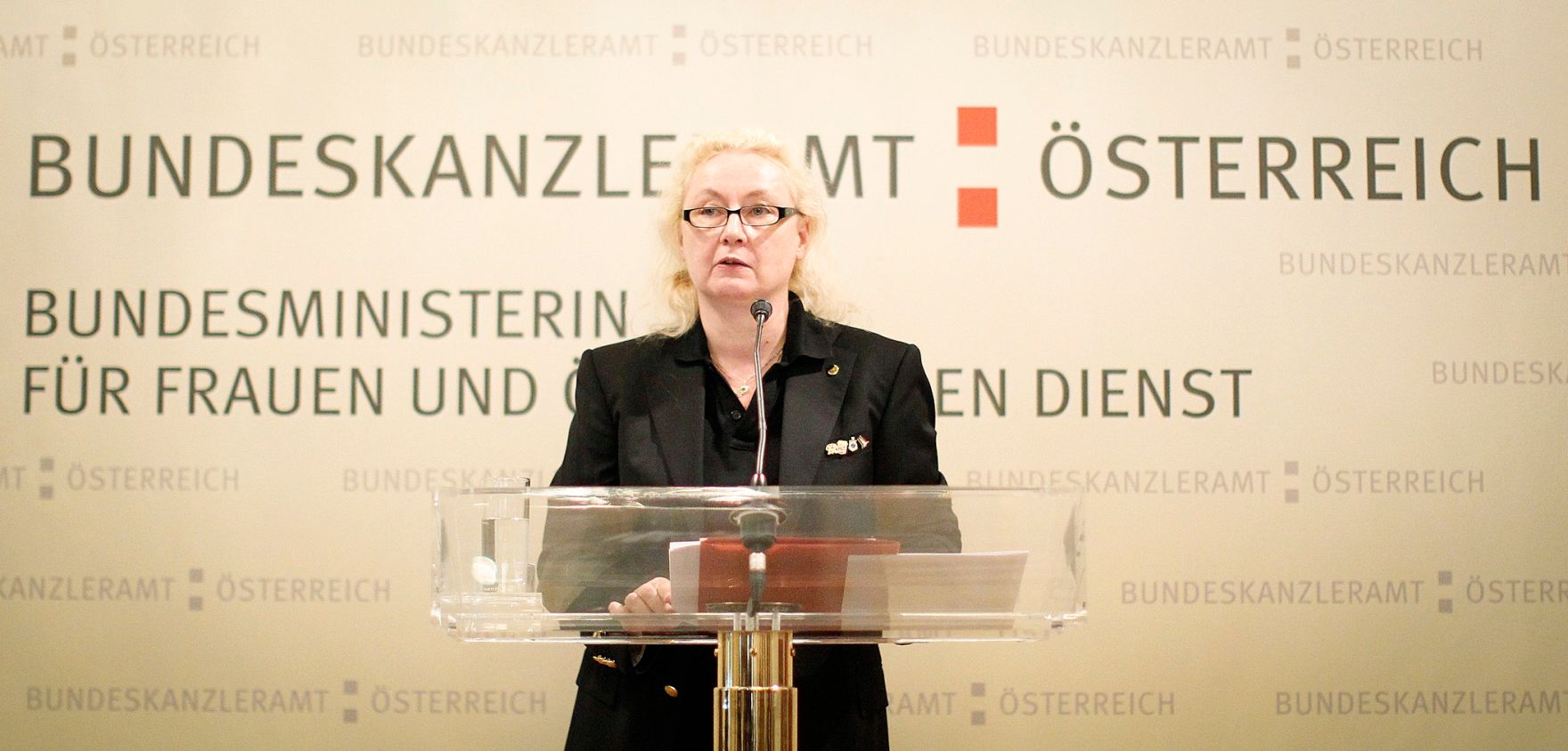 Am 12. Juni 2012 lud Frauenministerin Gabriele Heinisch-Hosek zur Verleihung des Johanna-Dohnal Preises 2012 ins Bundeskanzleramt. Im Bild Jurymitglied Marion Elias.