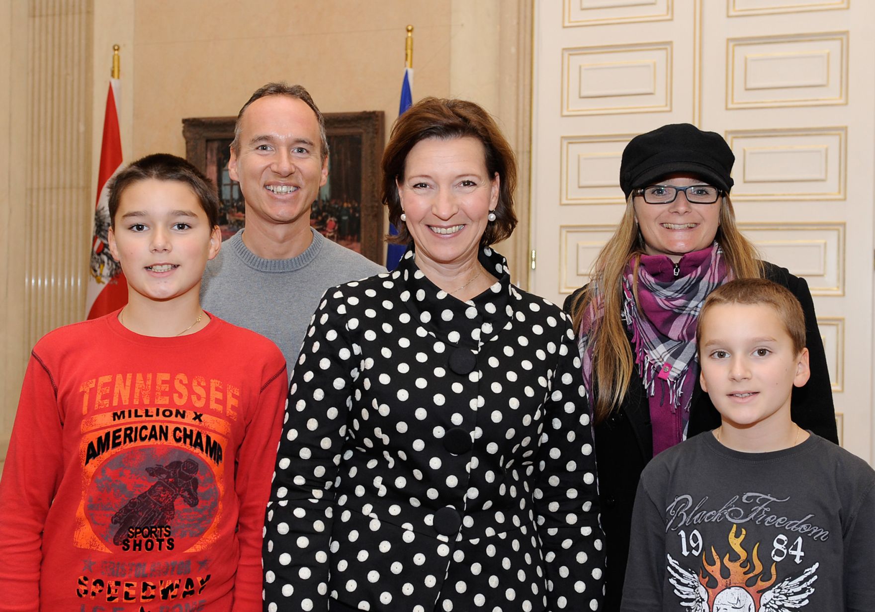 Am 26. Oktober 2012 empfing Frauenministerin Gabriele Heinisch-Hosek im Rahmen des Nationalfeiertages Besucherinnen und Besucher im Bundeskanzleramt.