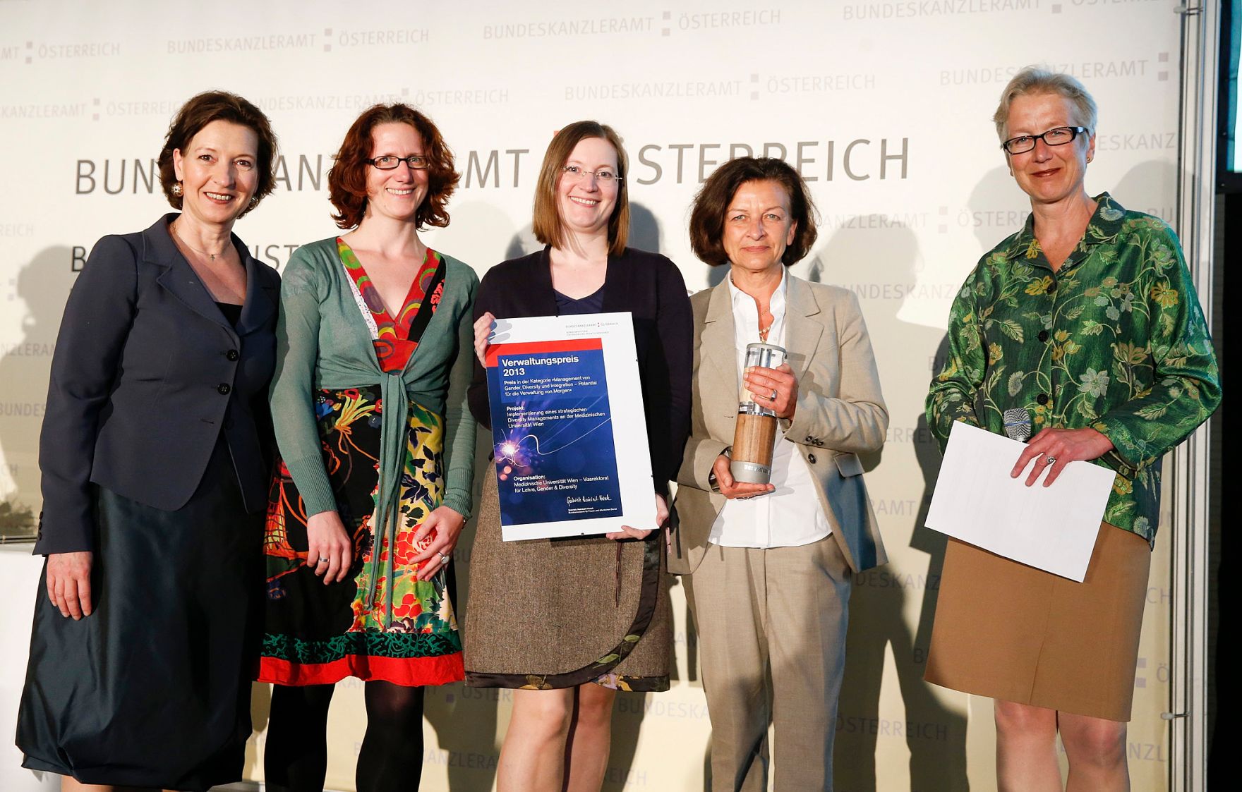 Am 7. Mai 2013 &uuml;berreichte Beamtenministerin Gabriele Heinisch-Hosek den Verwaltungspreis 2013 in der Akademie der Wissenschaften.