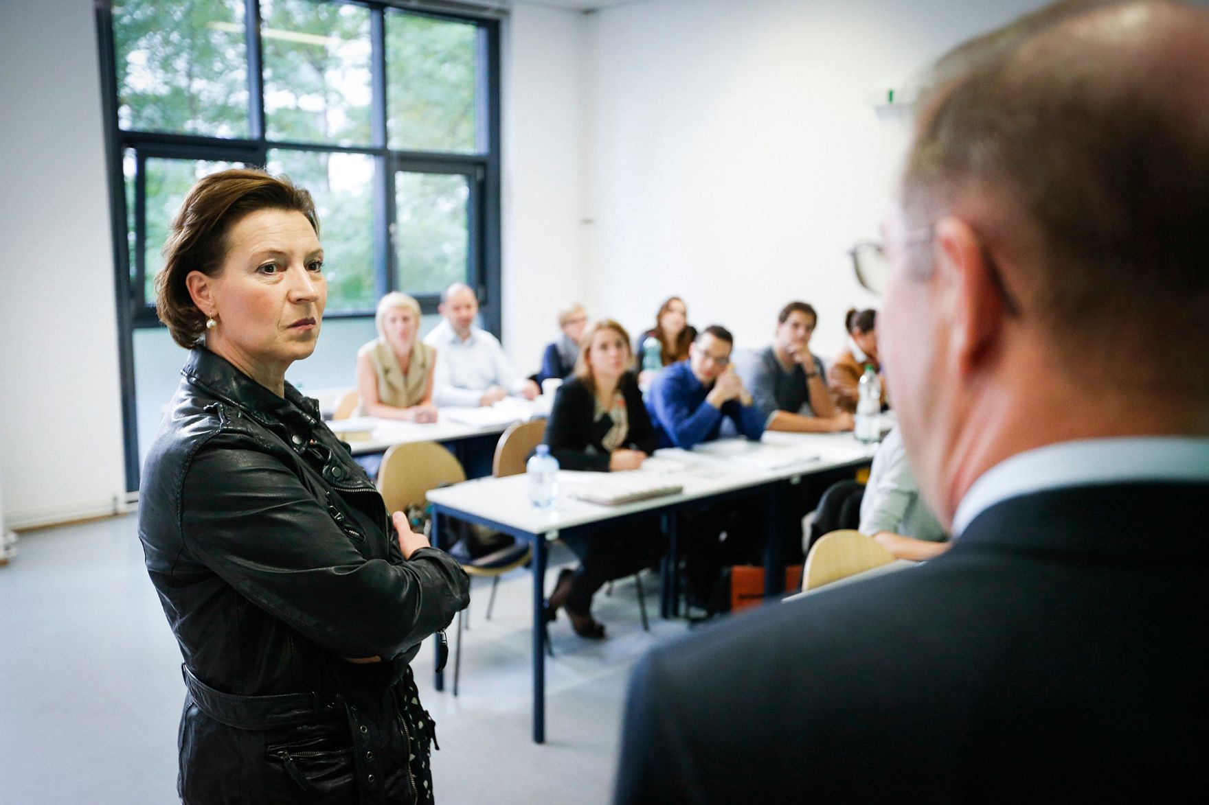 Am 23. September 2013 pr&auml;sentierte Frauenministerin Gabriele Heinisch-Hosek das &quot;Babymonat&quot; an der Fachhochschule des bfi Wien GmbH.