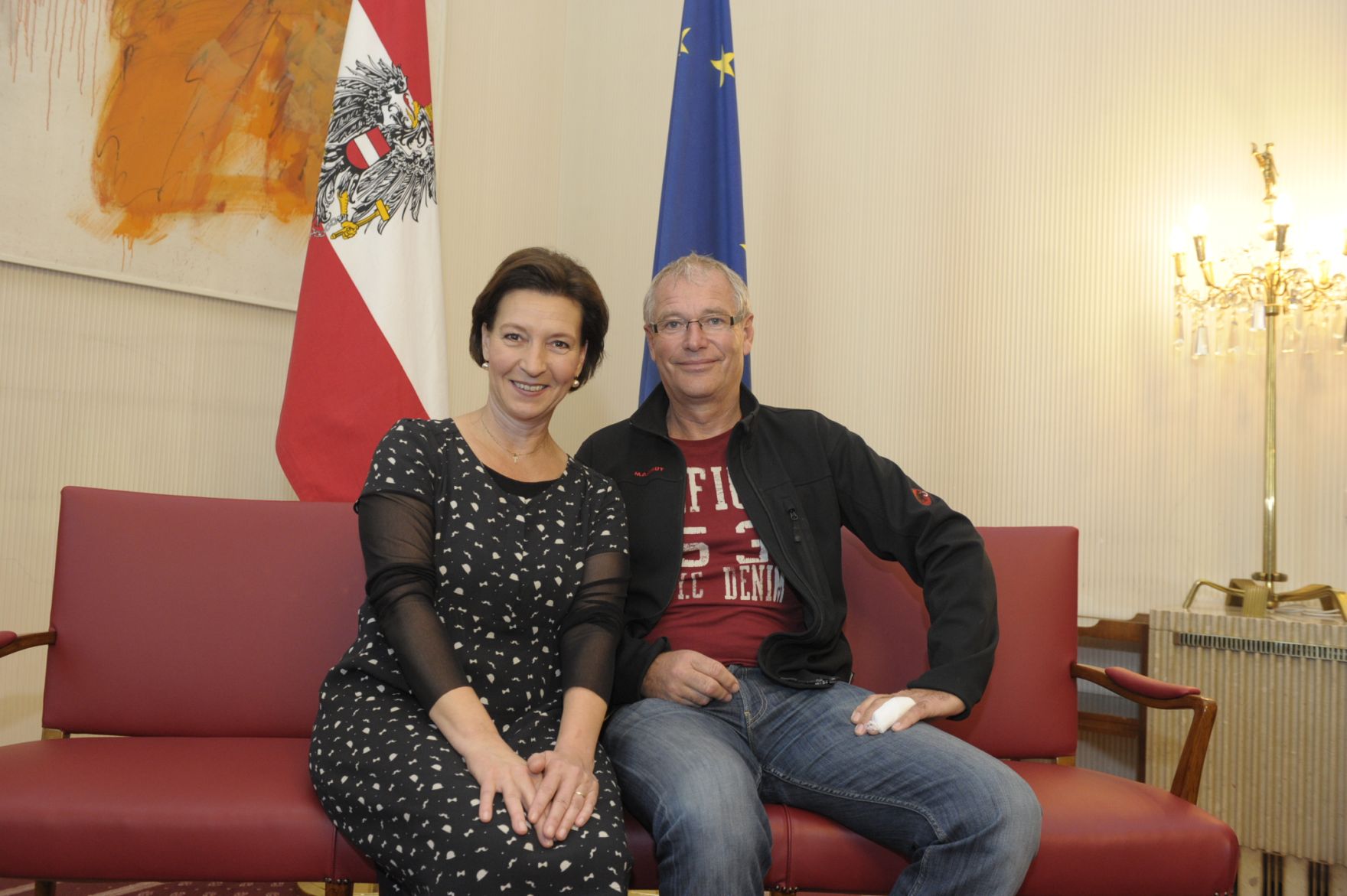 Am 26. Oktober 2013 empfing Frauenministerin Gabriele Heinisch-Hosek im Rahmen des Nationalfeiertages Besucherinnen und Besucher im Bundeskanzleramt.