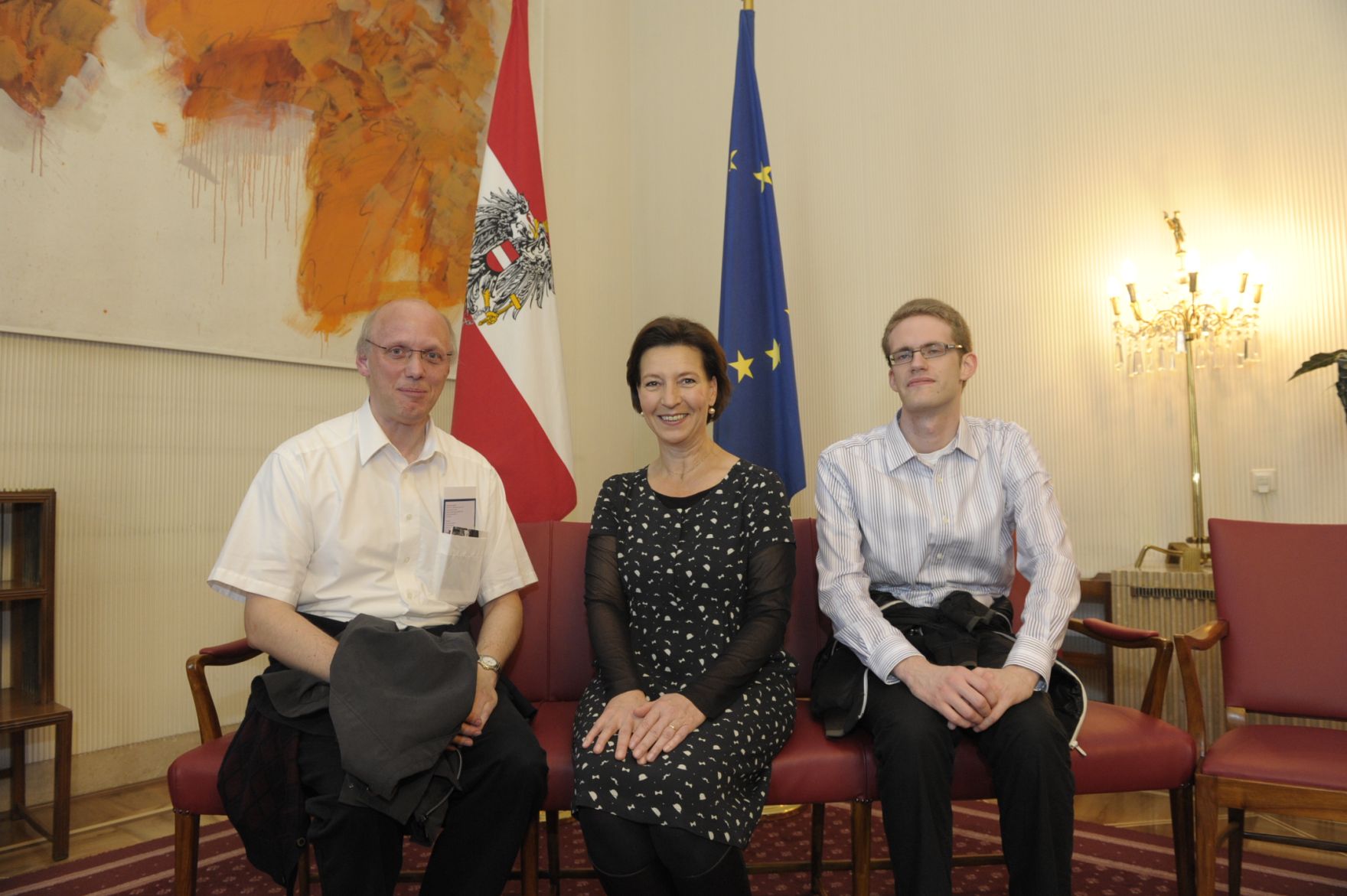 Am 26. Oktober 2013 empfing Frauenministerin Gabriele Heinisch-Hosek im Rahmen des Nationalfeiertages Besucherinnen und Besucher im Bundeskanzleramt.