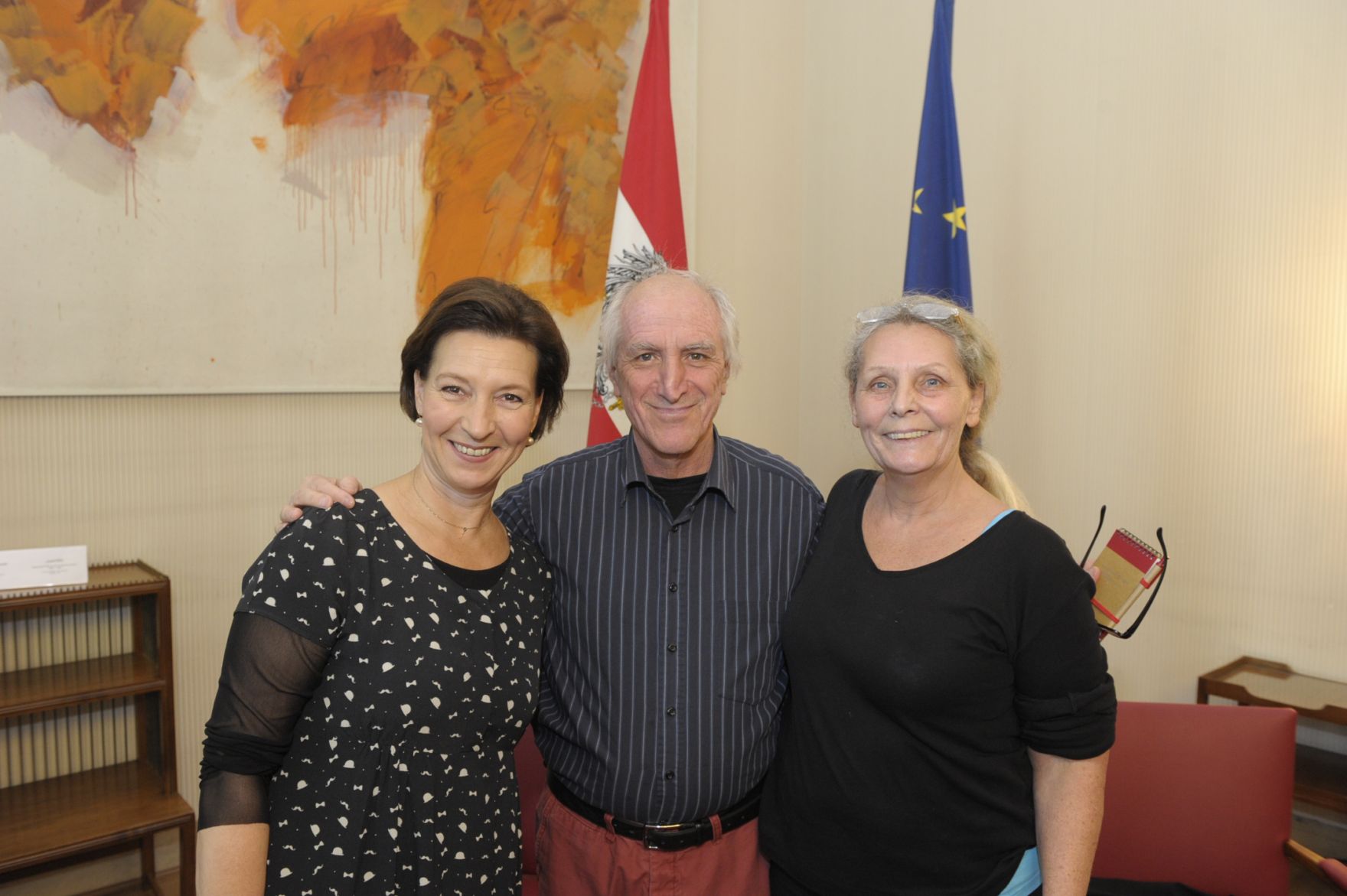 Am 26. Oktober 2013 empfing Frauenministerin Gabriele Heinisch-Hosek im Rahmen des Nationalfeiertages Besucherinnen und Besucher im Bundeskanzleramt.