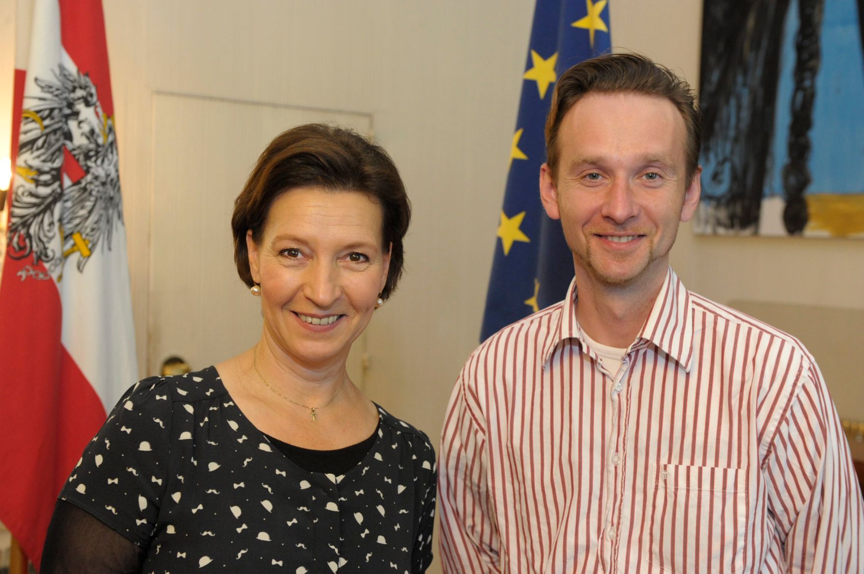 Am 26. Oktober 2013 empfing Frauenministerin Gabriele Heinisch-Hosek im Rahmen des Nationalfeiertages Besucherinnen und Besucher im Bundeskanzleramt.