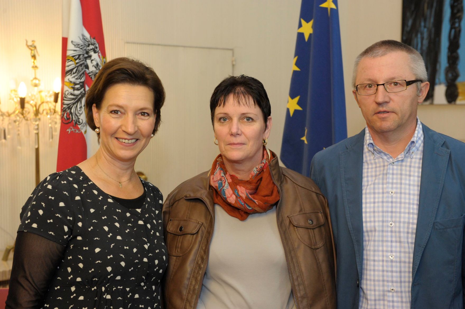 Am 26. Oktober 2013 empfing Frauenministerin Gabriele Heinisch-Hosek im Rahmen des Nationalfeiertages Besucherinnen und Besucher im Bundeskanzleramt.
