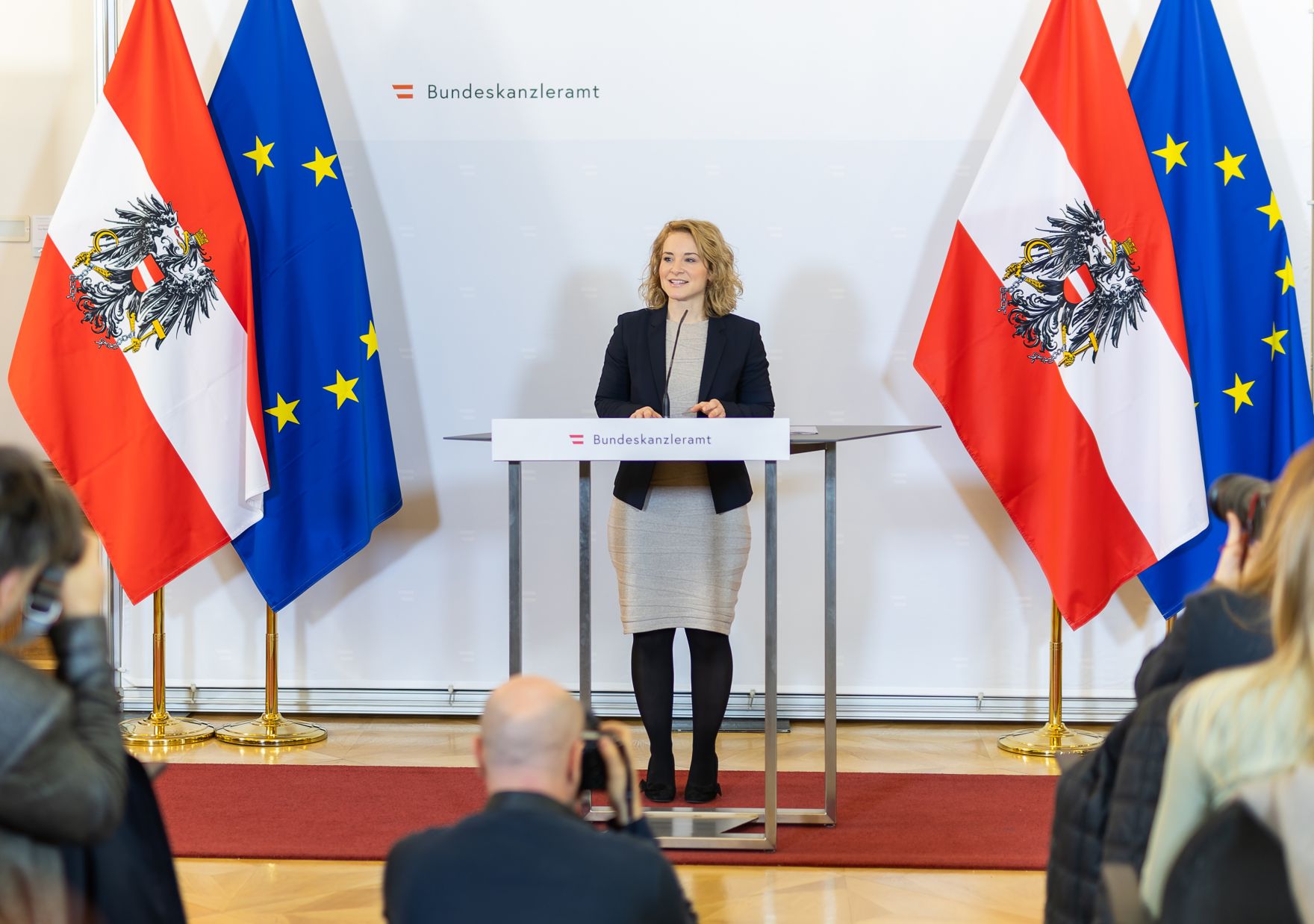 Am 6. M&auml;rz 2025 gab Bundesministerin Eva-Maria Holzleitner anl&auml;sslich des Weltfrauentags eine Pressekonferenz.