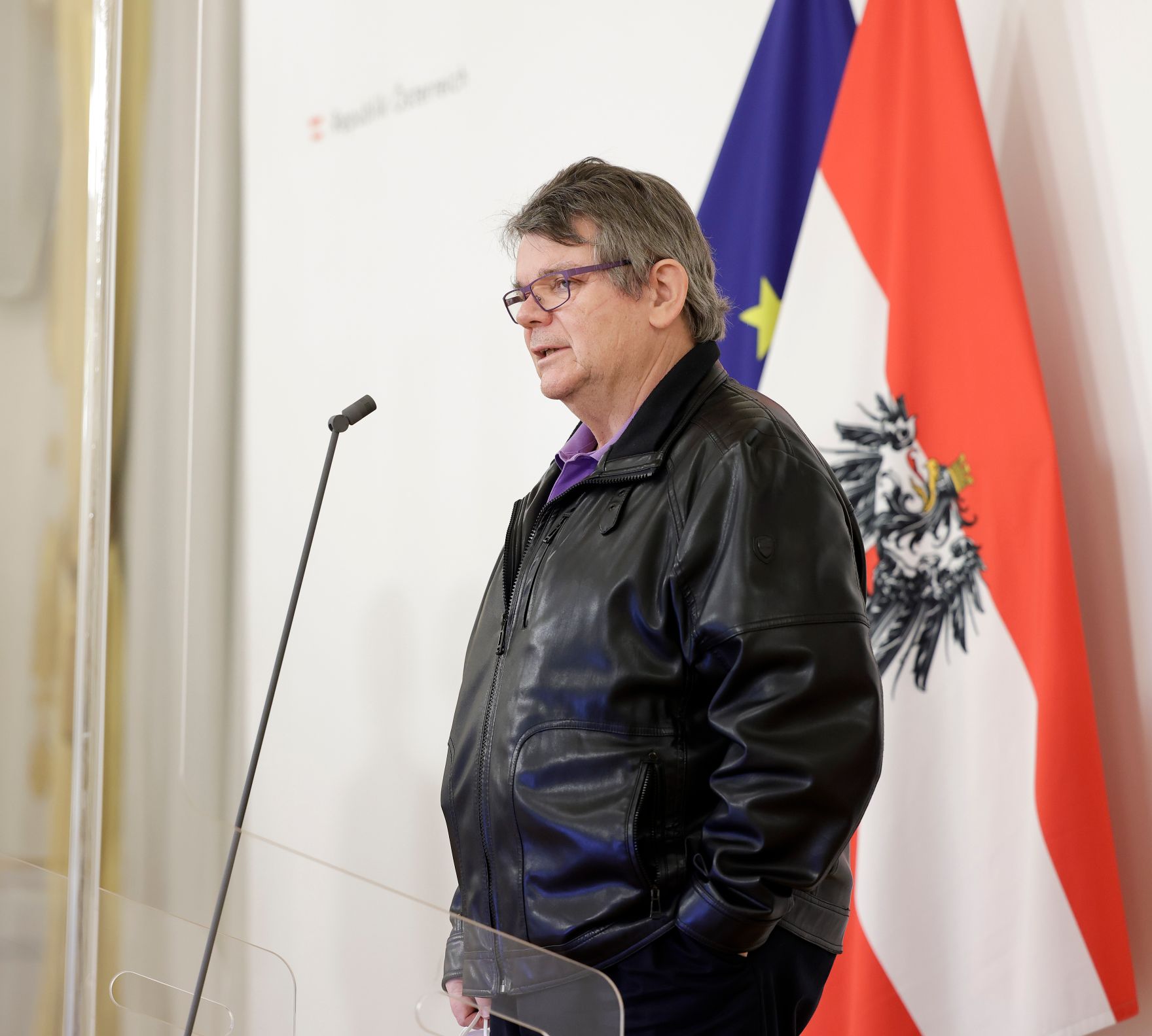 Am 19. J&auml;nner 2021 fand der Sozialpartnergipfel statt. Im Bild der &Ouml;GB-Pr&auml;sident Wolfgang Katzian.