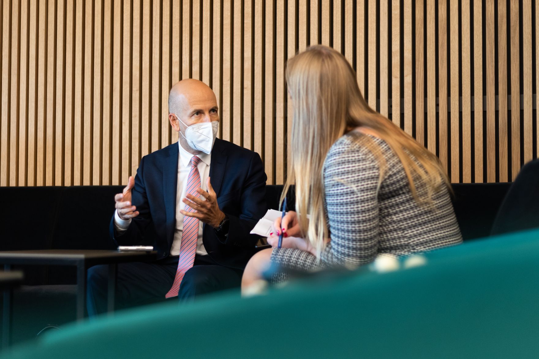 Am 5. Oktober 2021 reiste Bundesminister Martin Kocher (l.) zu einem Arbeitsbesuch nach Vilnius.
