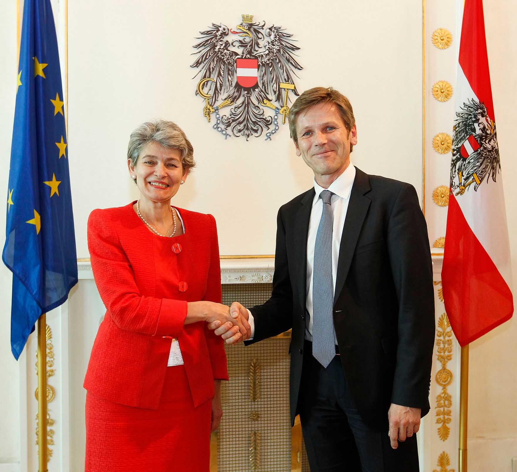 Am 31. Mai 2012 empfing Staatssekret&auml;r Josef Ostermayer die UNESCO-Generaldirektorin Irina Bokova im Bundeskanzleramt.