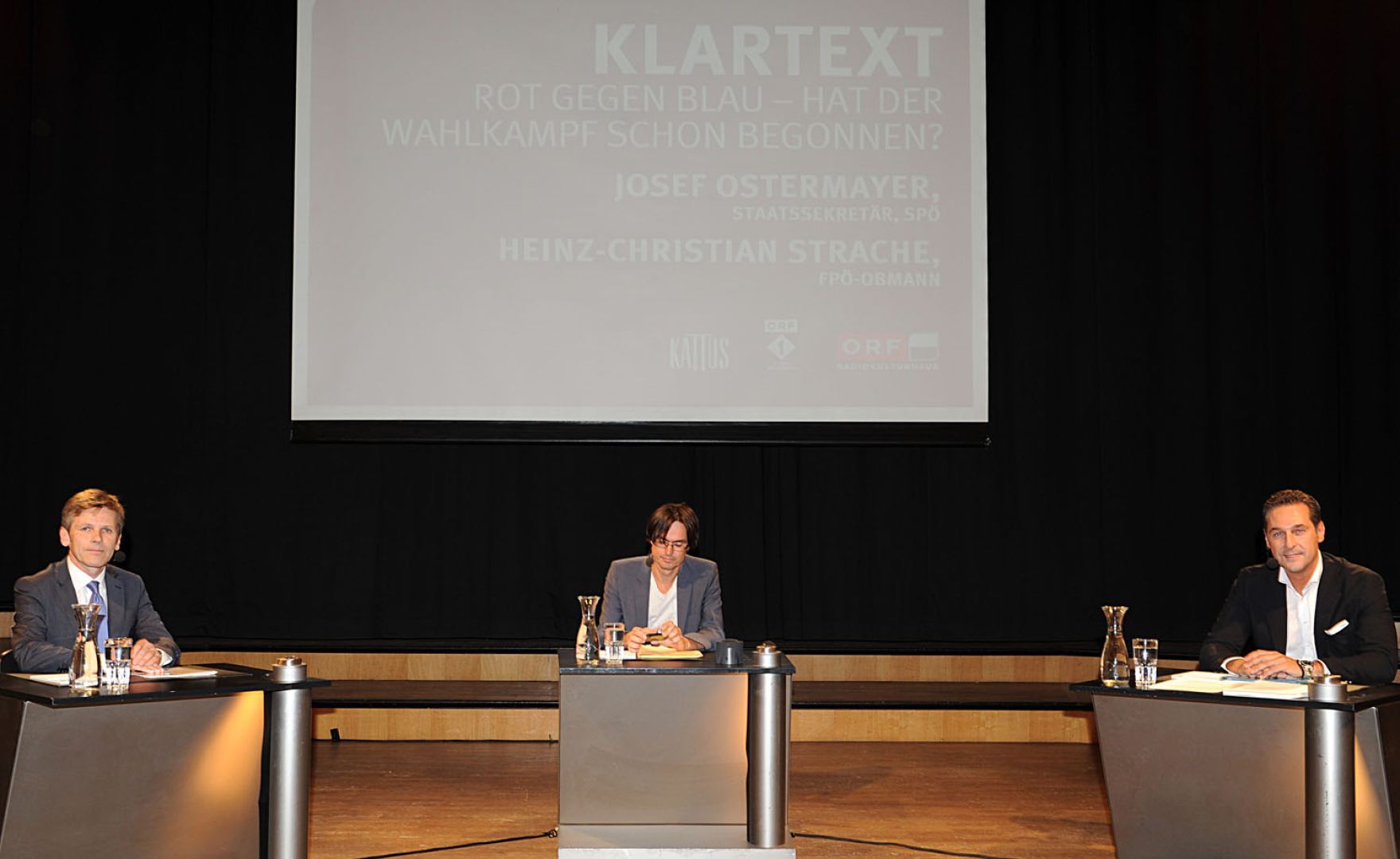 Am 26. Juni 2012 Staatssekret&auml;r Josef Ostermayer in der ORF-Sendung &quot;Im Klartext&quot;.