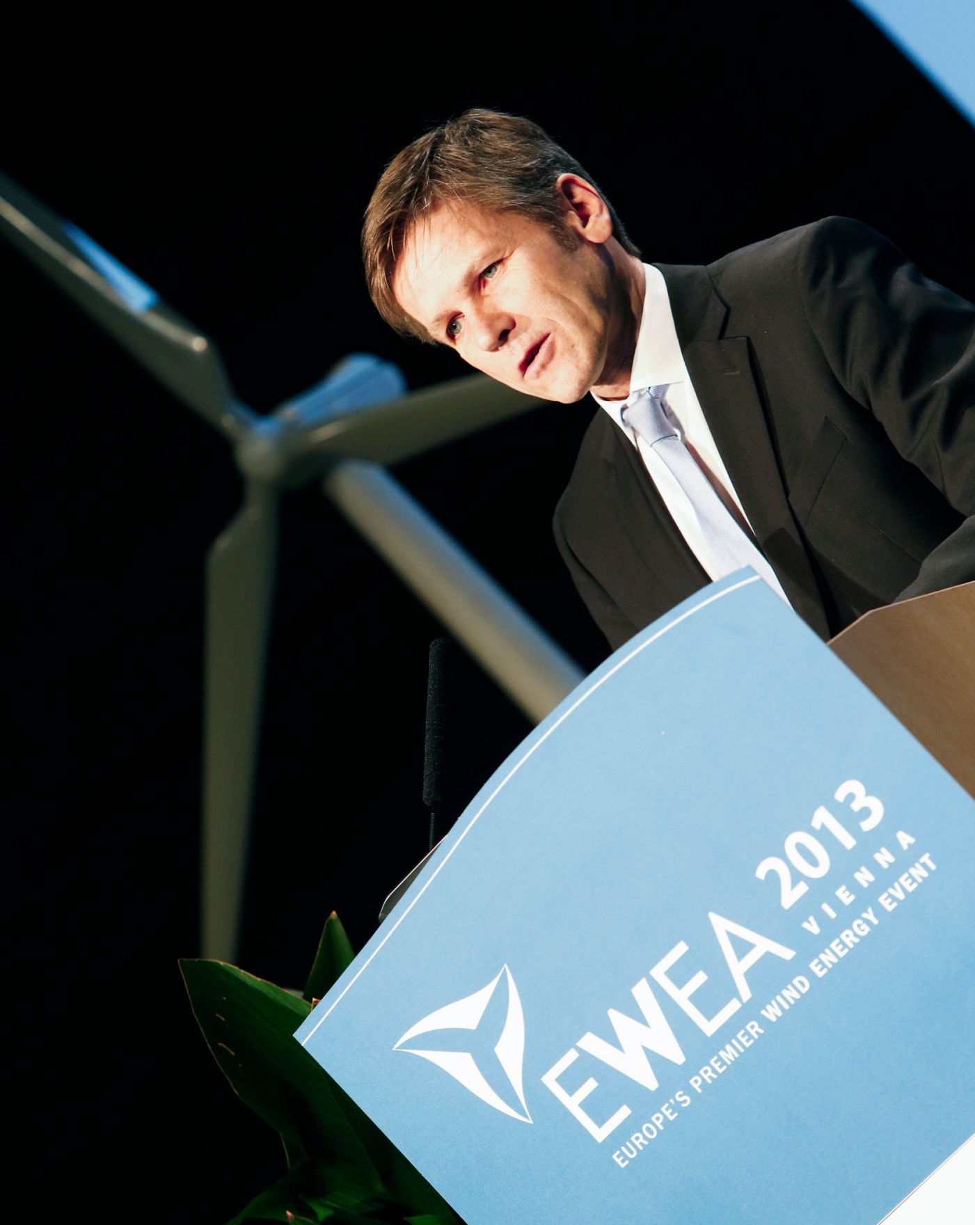 Am 4. Februar er&ouml;ffnete Staatssekret&auml;r Josef Ostermayer (im Bild) die European Wind Energy Association 2013 im Messezentrum Wien.