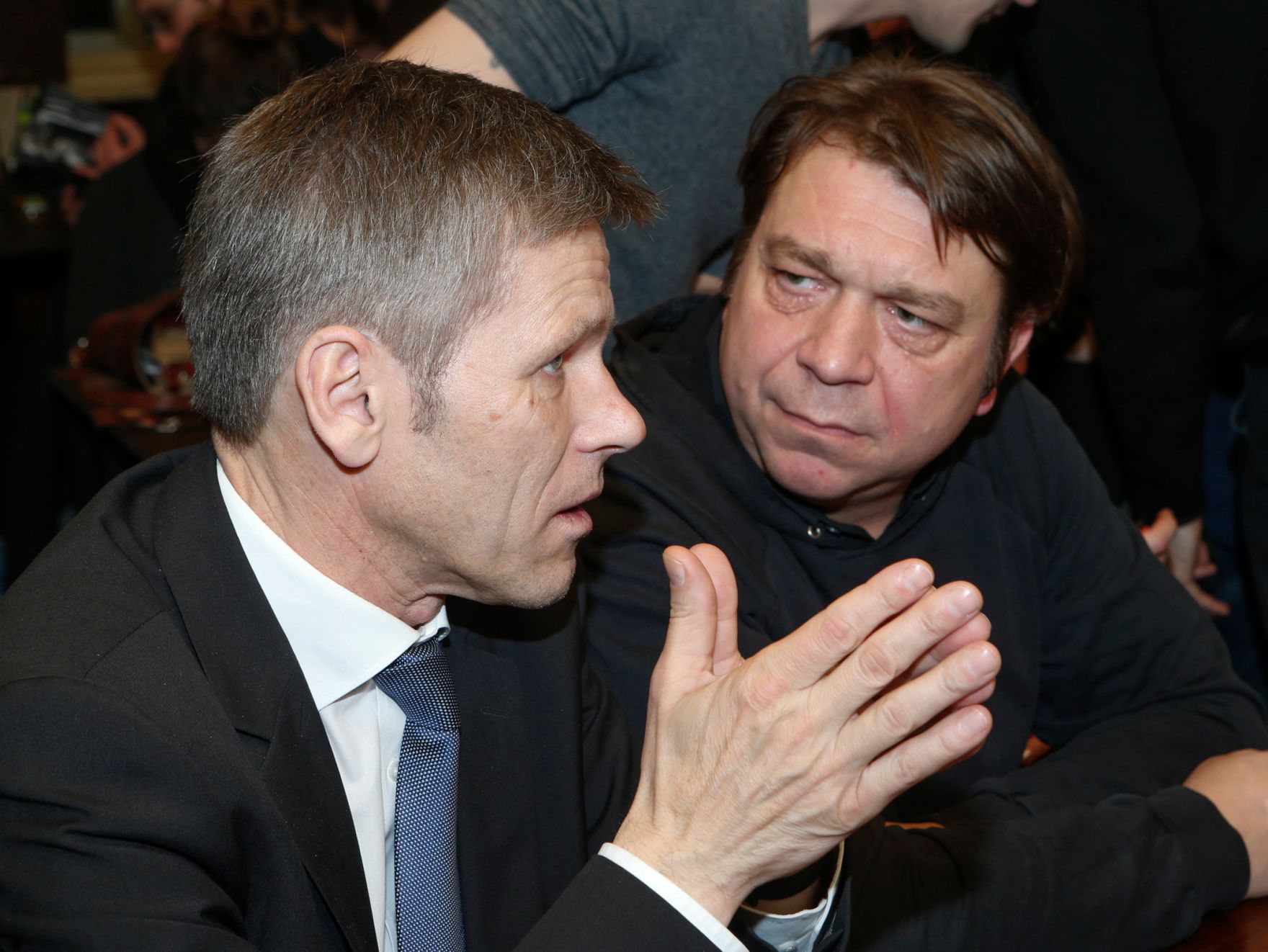 Am 14. Februar 2014 besuchte Kanzleramtsminister Josef Ostermayer (l.) die Premierenfeiern der &ouml;sterreichischen Beitr&auml;ge "Macondo" und "DMD KIU LIDT" der Berlinale 2014.