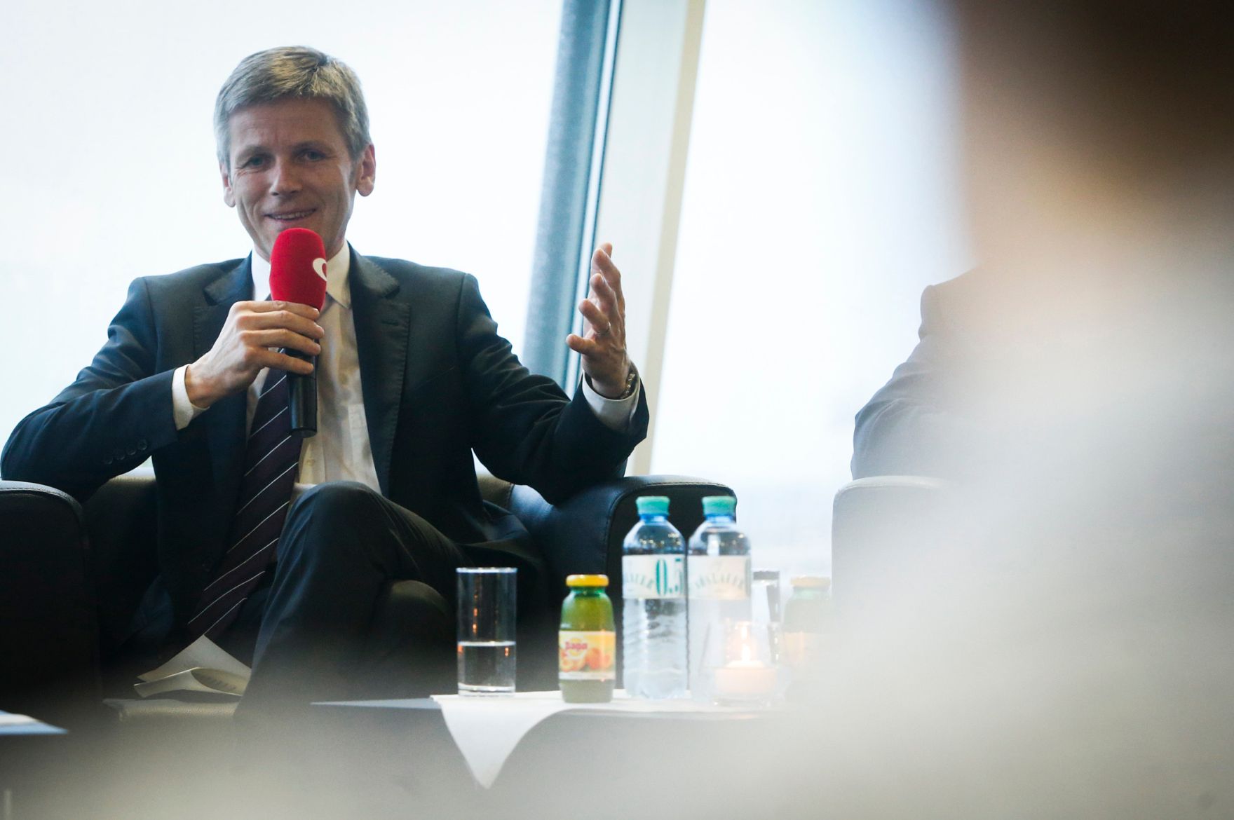 Am 7. Mai 2014 nahm Kunst- und Kulturminister Josef Ostermayer (im Bild) am 2. Casinos Austria Kultur Talk &bdquo;F&uuml;r die Kunst zu leben, von der Kunst zu leben&ldquo; im Justizcafe teil.