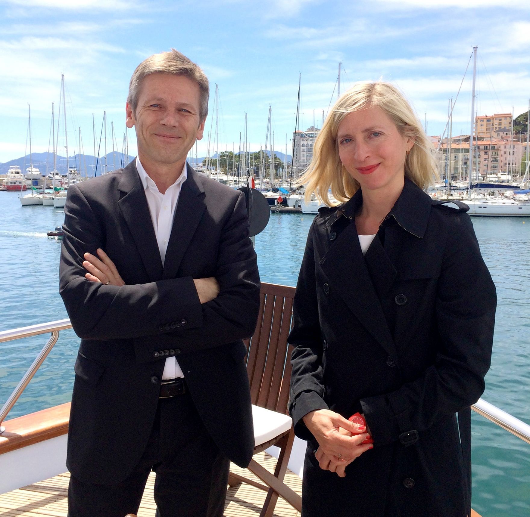 Am 16. Mai 2014 besuchte Bundesminister Josef Ostermayer die Weltpremiere des &Ouml;sterreichischen Filmes &bdquo;Amour Fou&ldquo; bei den Filmfestspielen in Cannes. Im Bild Josef Ostermayer (l.) mit der Filmregisseurin Jessica Hausner (r.).