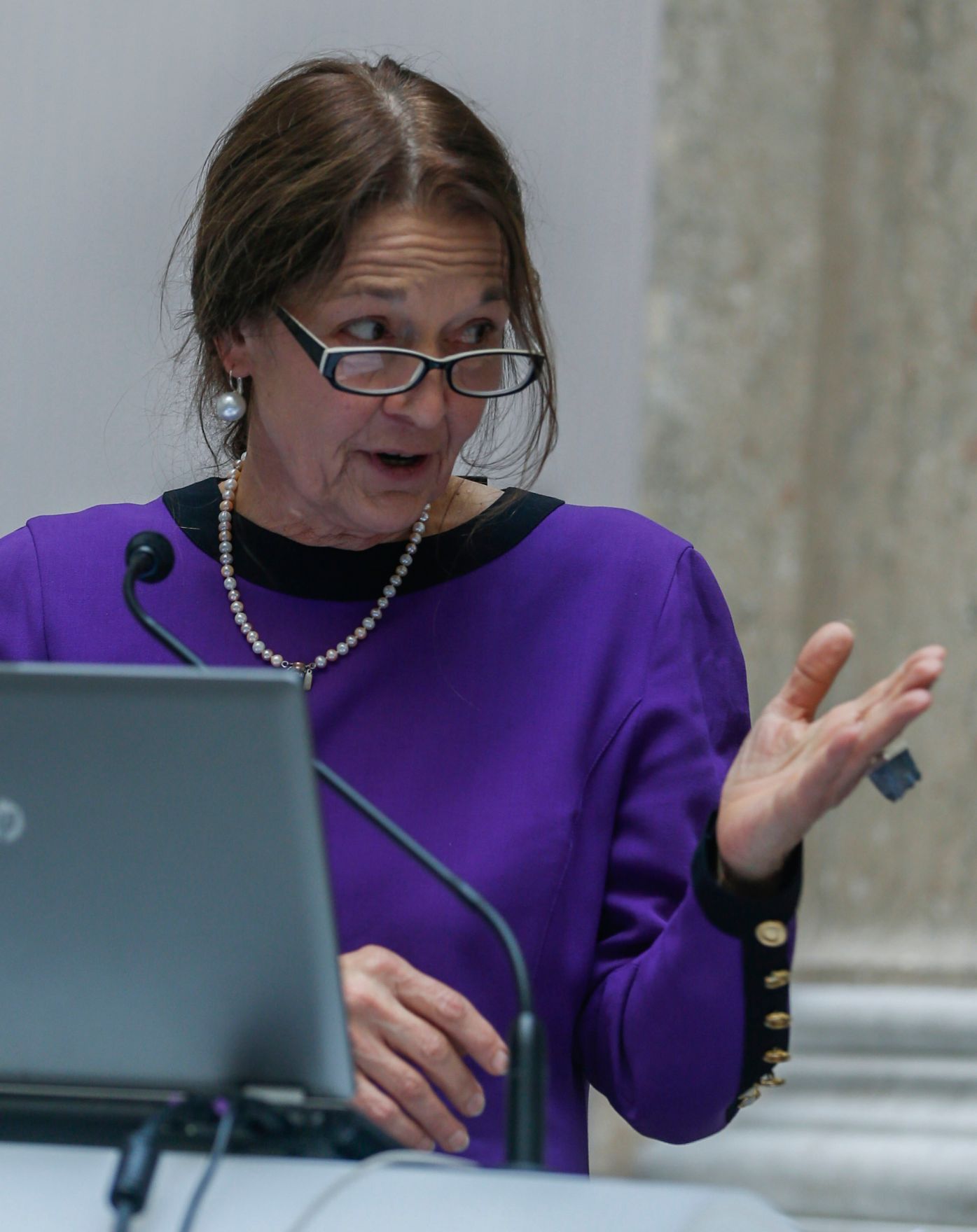 Am 6. Oktober 2014 fand eine internationale Veranstaltung der Bioethikkommission zum Thema "Lebensende" statt. Im Bild Medizinerin Inez De Beaufort.