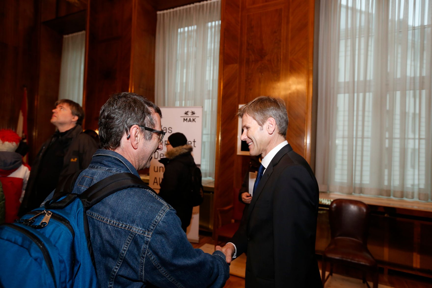 Am 26. Oktober 2014 empfing Kanzleramtsminister Josef Ostermayer im Rahmen des Nationalfeiertages Besucherinnen und Besucher im Bundeskanzleramt.