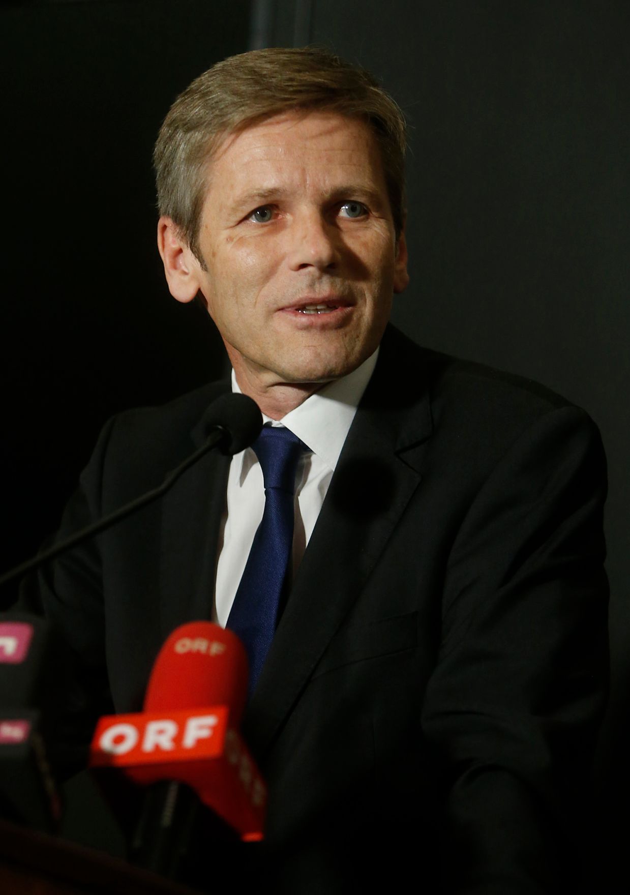 Am 11. November 2014 fand anl&auml;sslich der bevorstehenden Landung der Rosetta-Sonde &quot;Philae&quot; auf dem Kometen &quot;67P/Tschurjumow-Gerasimenko&quot; einer Pressekonferenz im Digitalen Planetarium des Naturhistorischen Museums statt. Im Bild Kunst- und Kulturminister Josef Ostermayer.