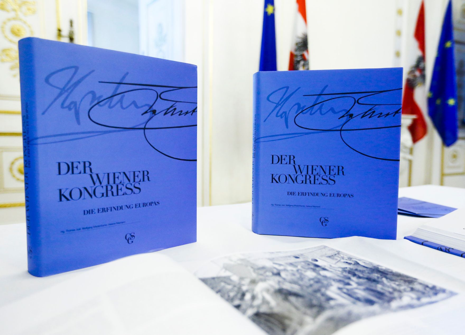 Am 13. November 2014 sprach Kunst- und Kulturminister Josef Ostermayer Gru&szlig;worte bei der Buchpr&auml;sentation &quot;Wiener Kongress. Die Erfindung Europas&quot;.