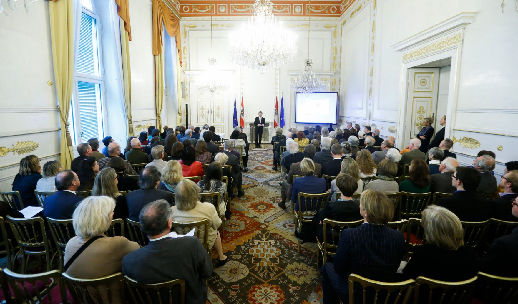 Am 13. November 2014 sprach Kunst- und Kulturminister Josef Ostermayer Gru&szlig;worte bei der Buchpr&auml;sentation &quot;Wiener Kongress. Die Erfindung Europas&quot;.