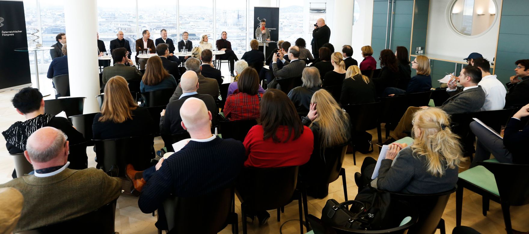 Am 18. Dezember 2014 sprach Kunst- und Kulturminister Josef Ostermayer bei der Nominierungspressekonferenz des &Ouml;sterreichischen Filmpreises.