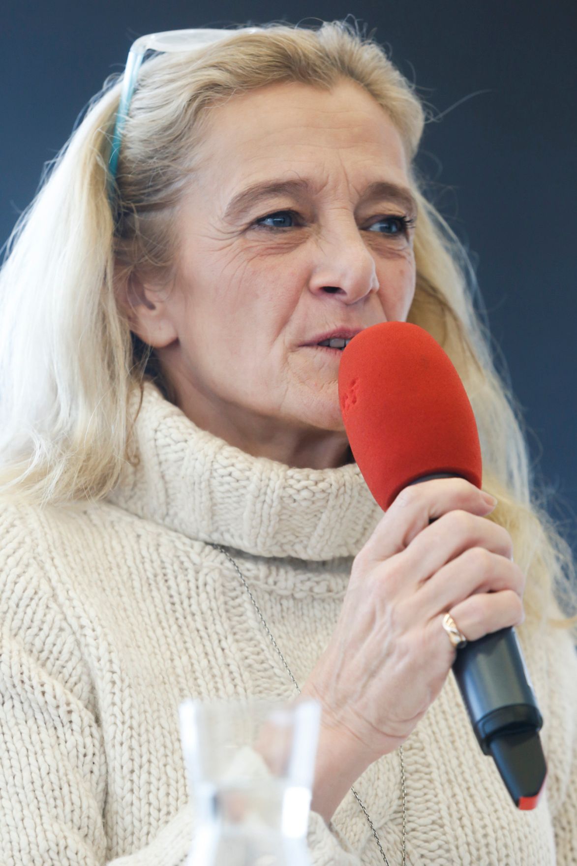 Am 18. Dezember 2014 sprach Kunst- und Kulturminister Josef Ostermayer bei der Nominierungspressekonferenz des &Ouml;sterreichischen Filmpreises. Im Bild Fernsehdirektorin des ORF, Kathrin Zechner.