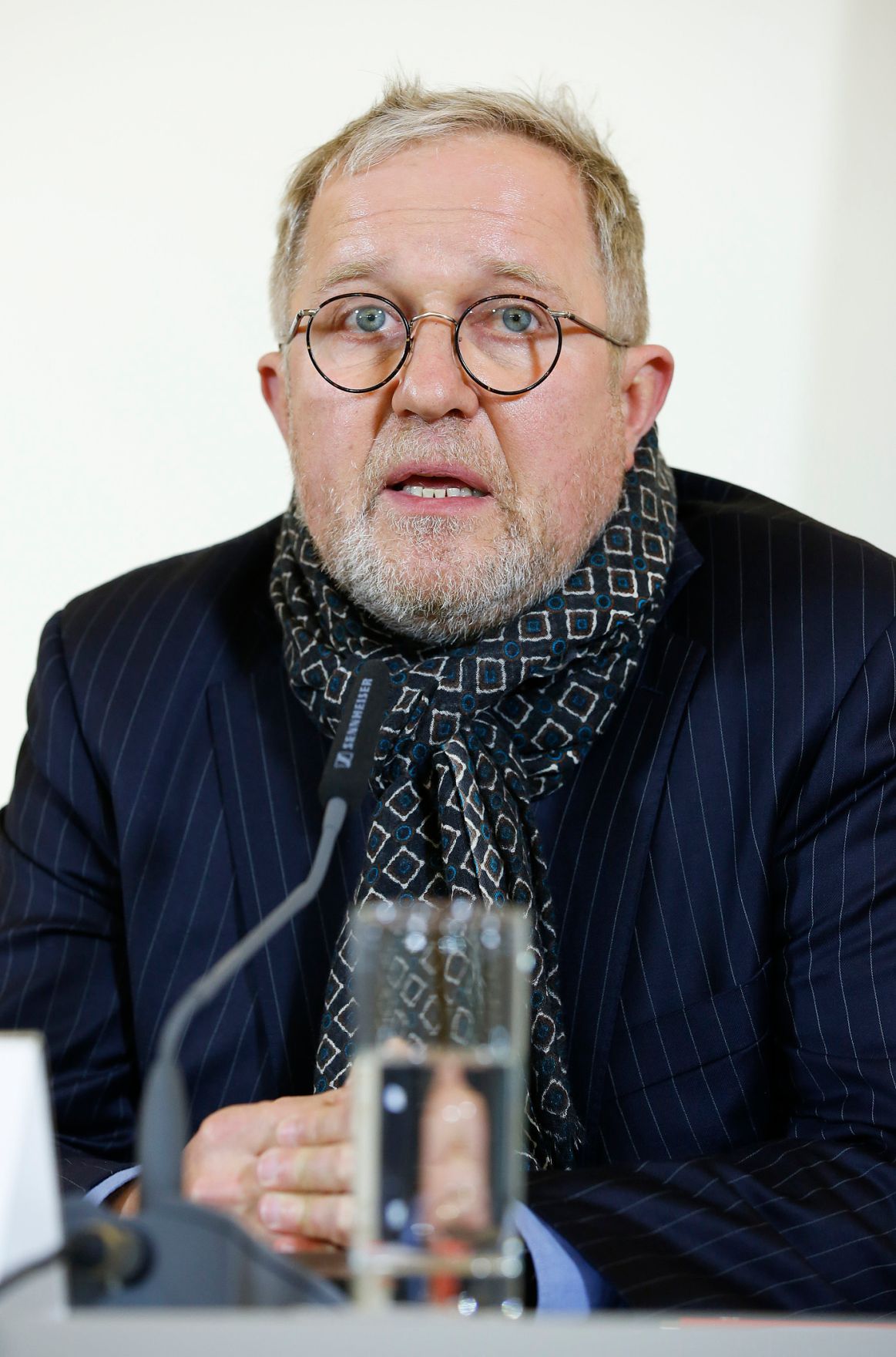 Am 22. Dezember 2014 hielt Kunst- und Kulturminister Josef Ostermayer gemeinsam mit Staatssekret&auml;r Harald Mahrer, Schauspieler Harald Krassnitzer (im Bild) und Harald Katzmair von FAS.research eine Pressekonferenz zum Thema &quot;Der neue Wiener Kongress&quot;.