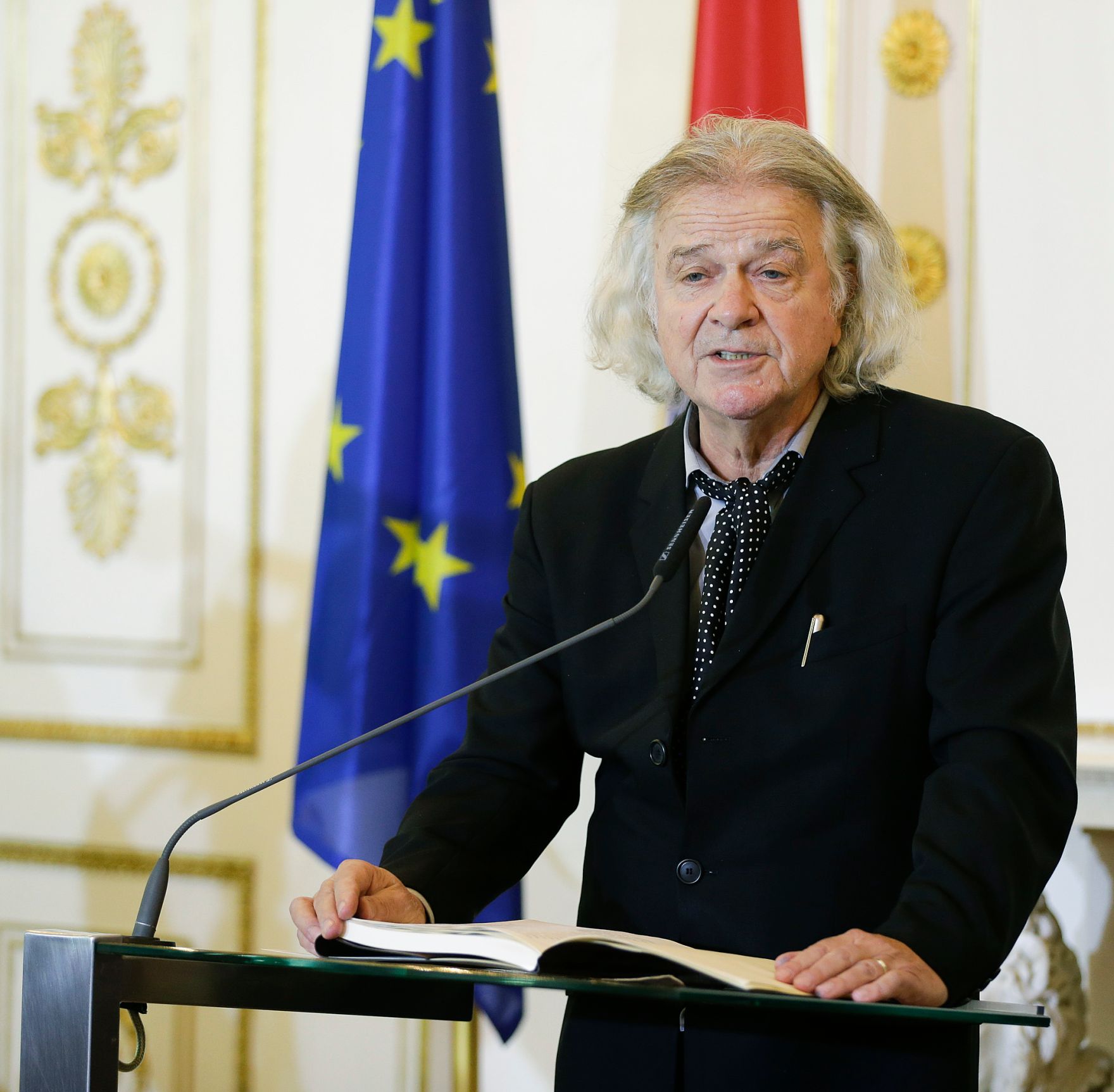 Am 3. November 2015 &uuml;berreichte Kunst- und Kulturminister Josef Ostermayer das Goldene Ehrenzeichen f&uuml;r Verdienste um die Republik &Ouml;sterreich an Andy Lee Lang. Im Bild Peter Hofbauer.