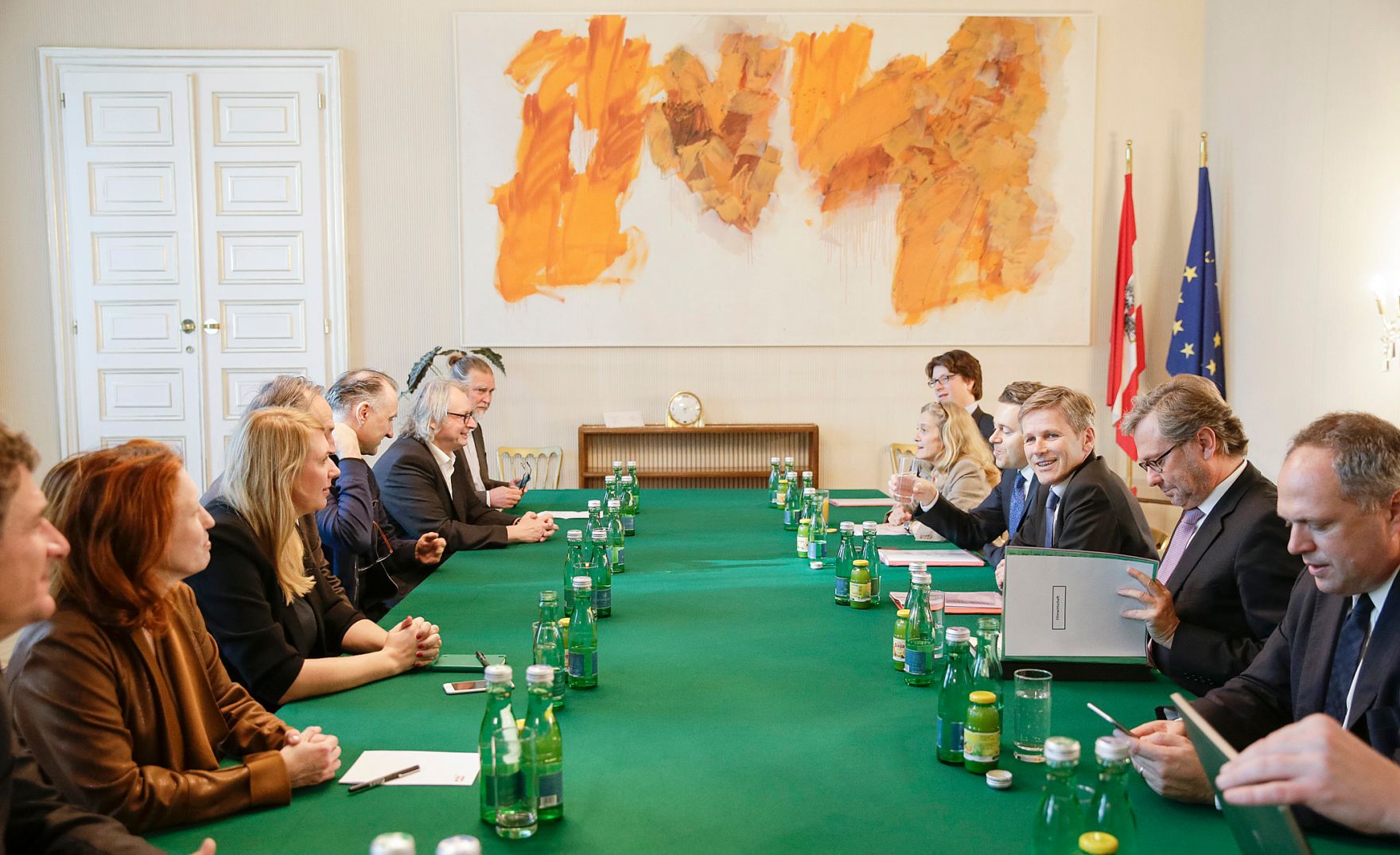 Am 10. November 2015 empfing Kunst- und Kulturminister Josef Ostermayer Vertreter der Filmindustrie im Bundeskanzleramt.