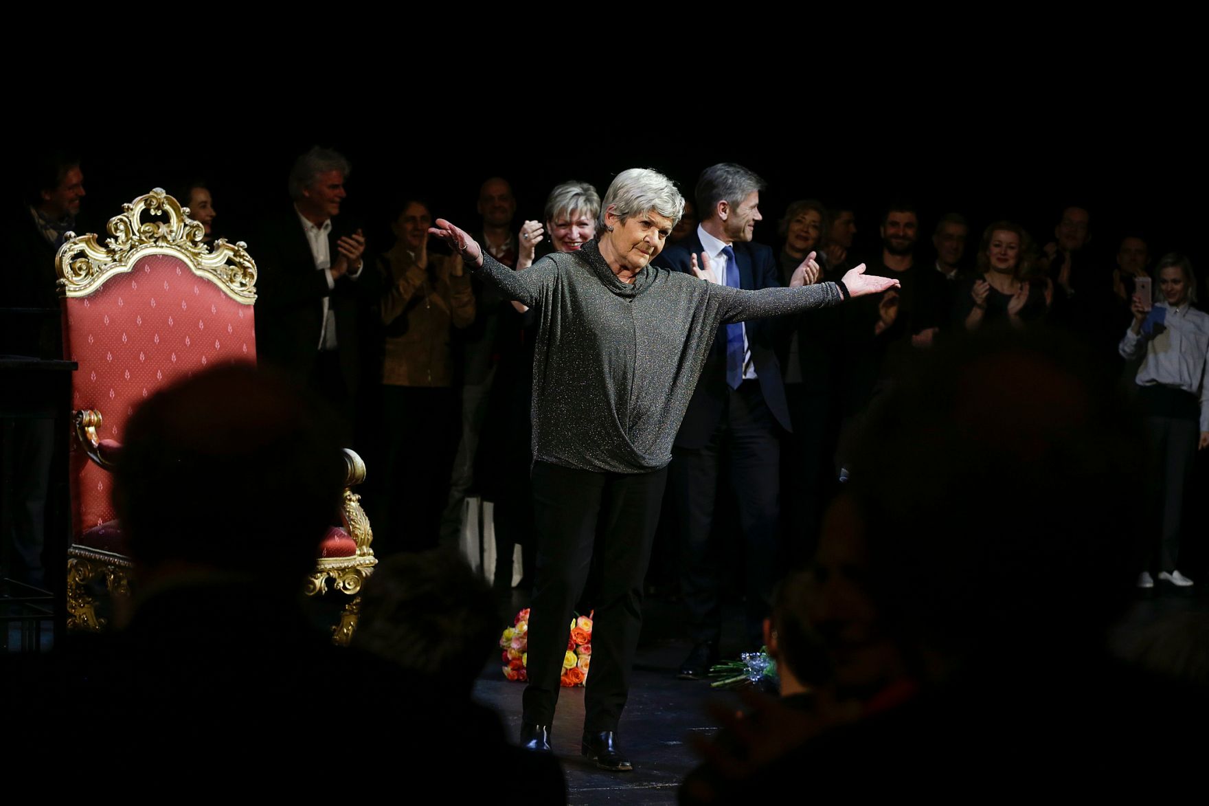 Am 8. Februar 2016 besuchte Kunst- und Kulturminister Josef Ostermayer die Festvorstellung "Neunundsiebzig plus eins" anl&auml;sslich Elisabeth Orths (im Bild) Geburtstag im Akademietheater.