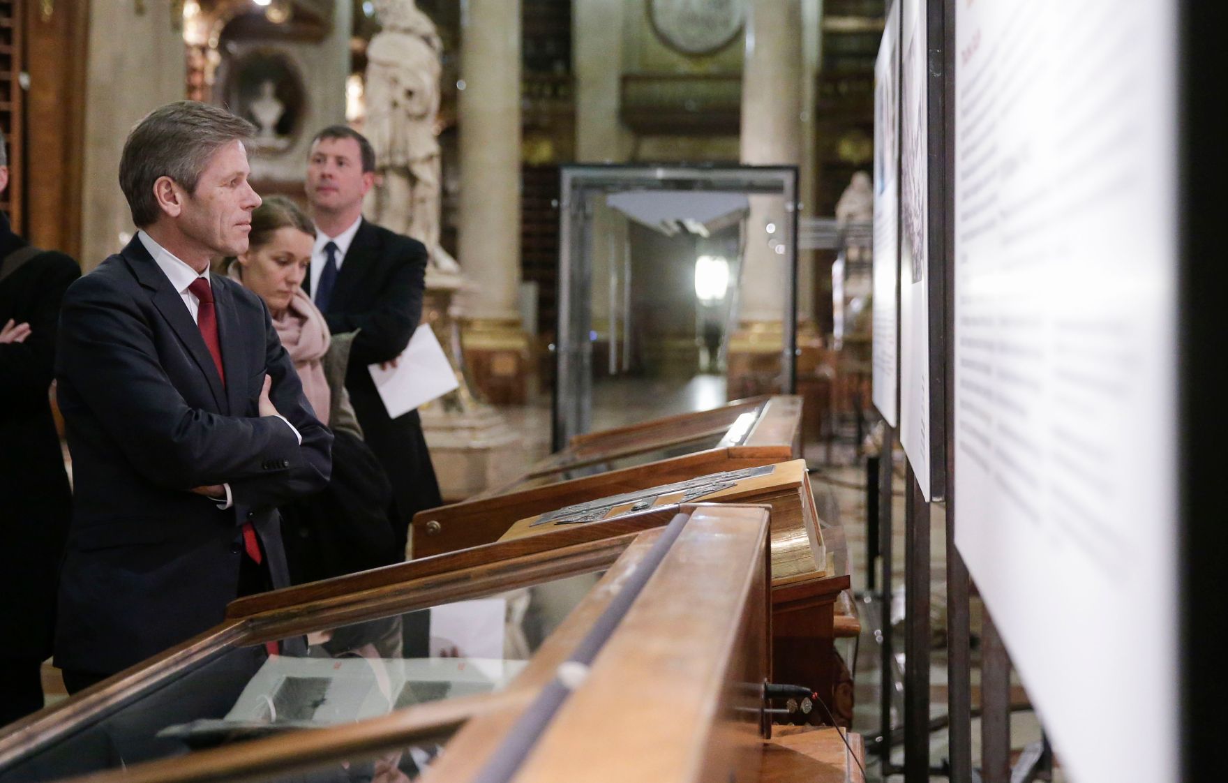 Am 10. M&auml;rz 2016 hielt Kunst- und Kulturminister Josef Ostermayer (im Bild) eine Ansprache bei der Ausstellungser&ouml;ffnung &quot;Der ewige Kaiser. Franz Joseph I. 1830-1916&quot; in der &Ouml;sterreichischen Nationalbibliothek.