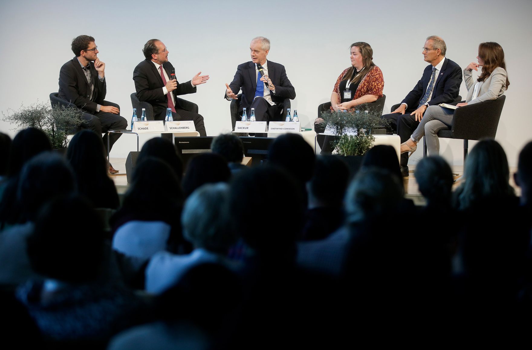 Am 27. August 2019 nahm Bundesminister Alexander Schallenberg am Forum Alpbach teil. Im Bild beim Panel: &bdquo;Brexit: Aufbruch ins Ungewisse&ldquo;.