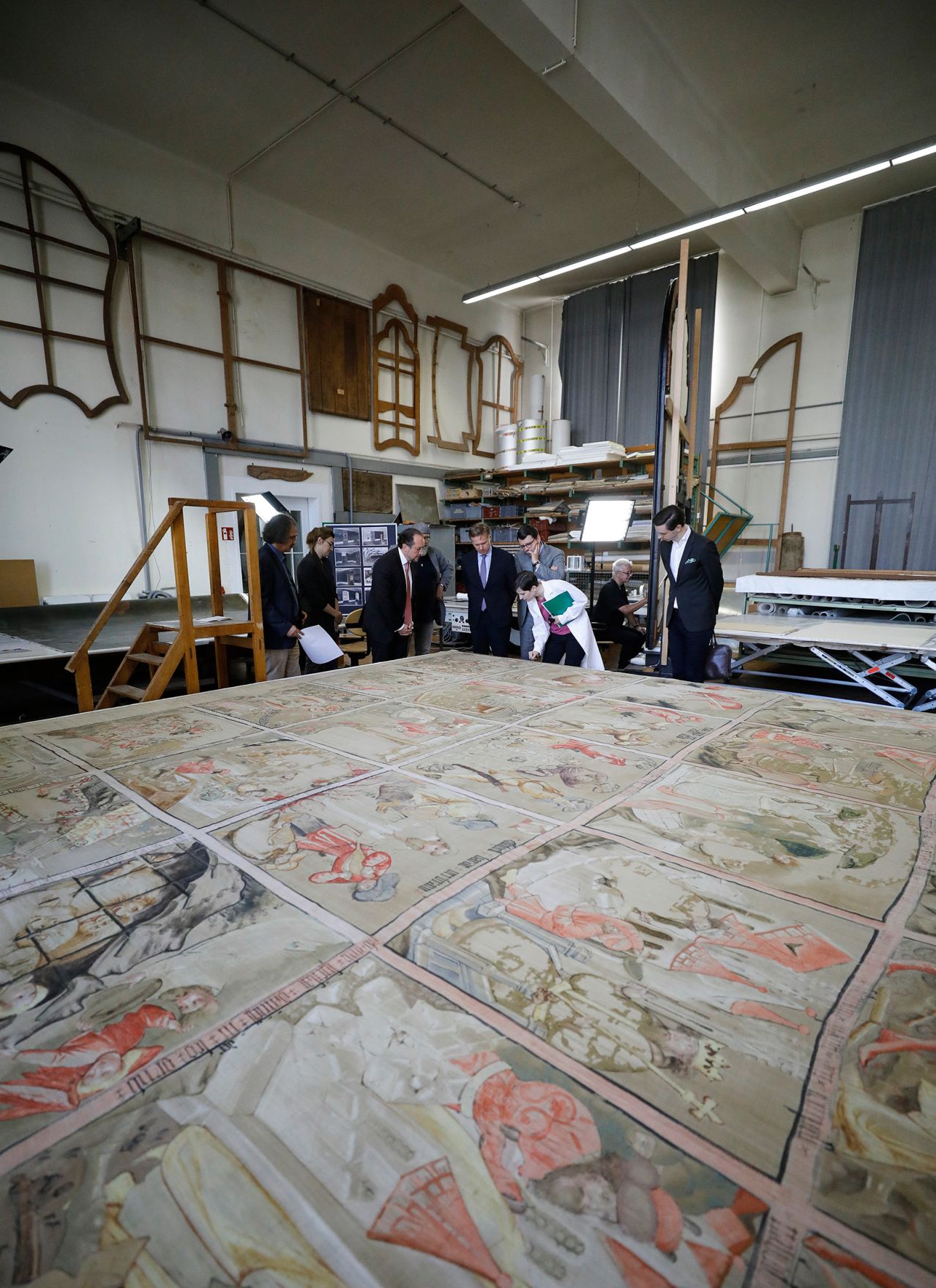 Am 12. September 2019 besuchte Bundesminister Alexander Schallenberg die Restaurationswerkst&auml;tten des Bundesdenkmalamtes.