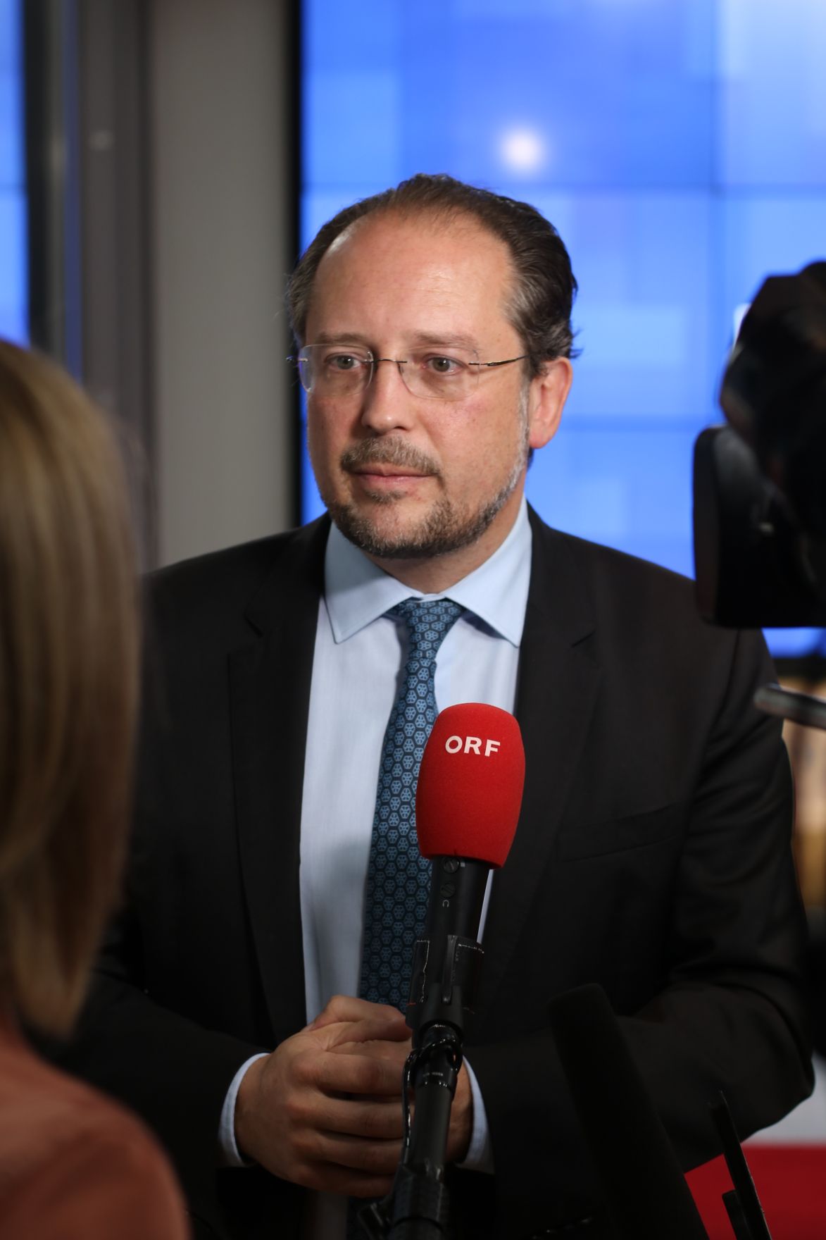 Am 16. September 2019 nahm Bundesminister Alexander Schallenberg (im Bild) am Europ&auml;ischen Rat in Br&uuml;ssel teil. Im Bild beim Doorstep.